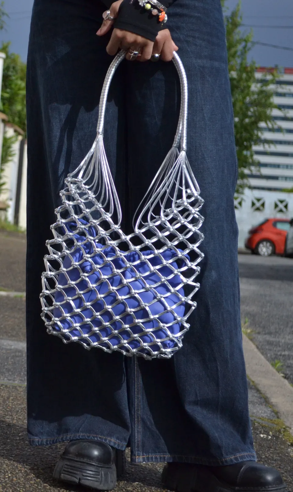 MIARMA Woven Bag Storm sac tressé cuir pochette amovible