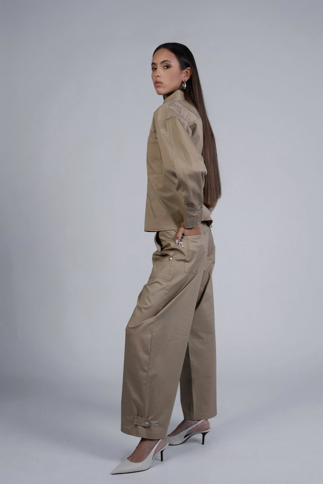 BOBO PARIS Léon pantalon ballon beige coton