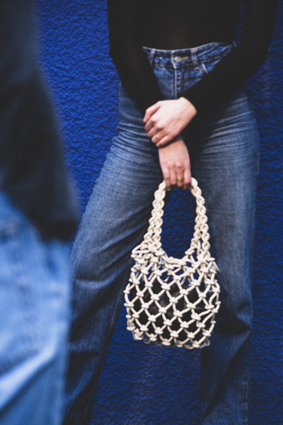 MIARMA Rope Basket sac cuir tressé main recyclé