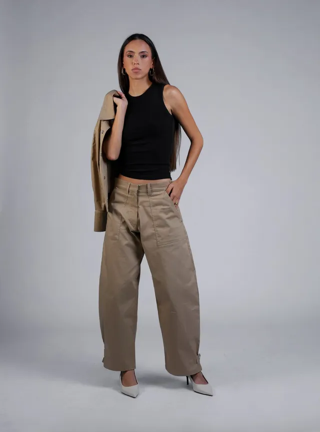 BOBO PARIS Léon pantalon ballon beige coton