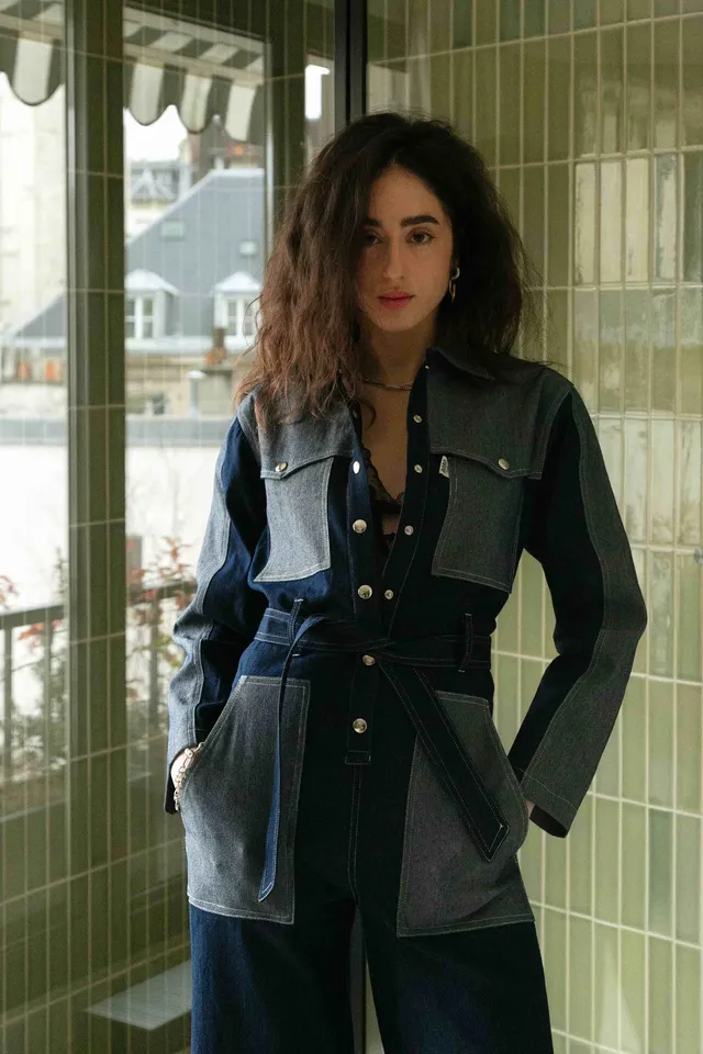 BOBO PARIS Poppy combinaison jean denim brut coton