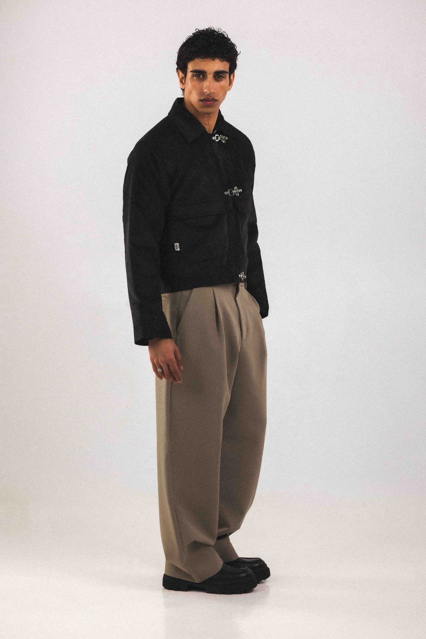 BOBO PARIS Adam blouson court noir matelassé unisexe