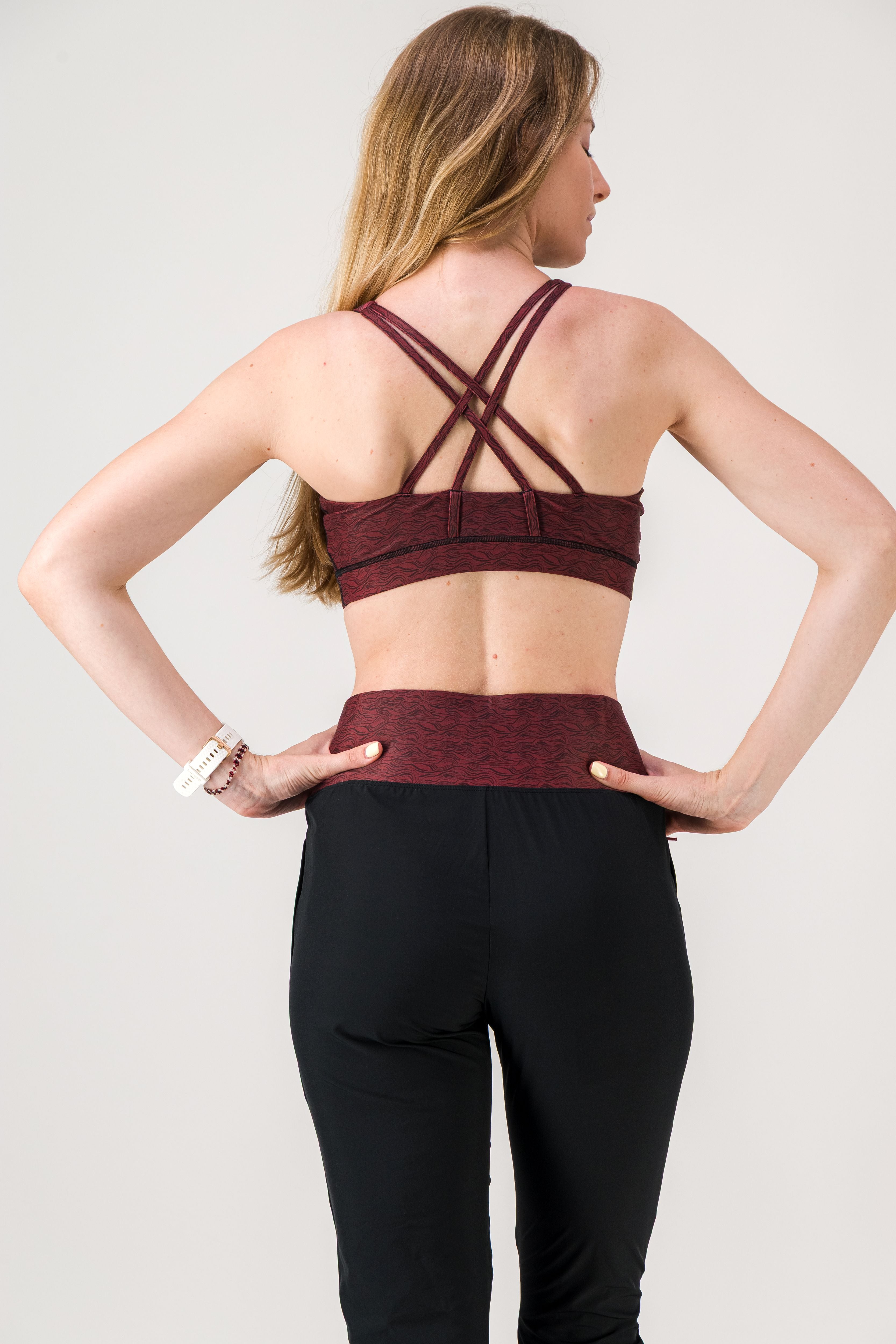 GAYASKIN Vibrations brassière sport bordeaux maintien modéré