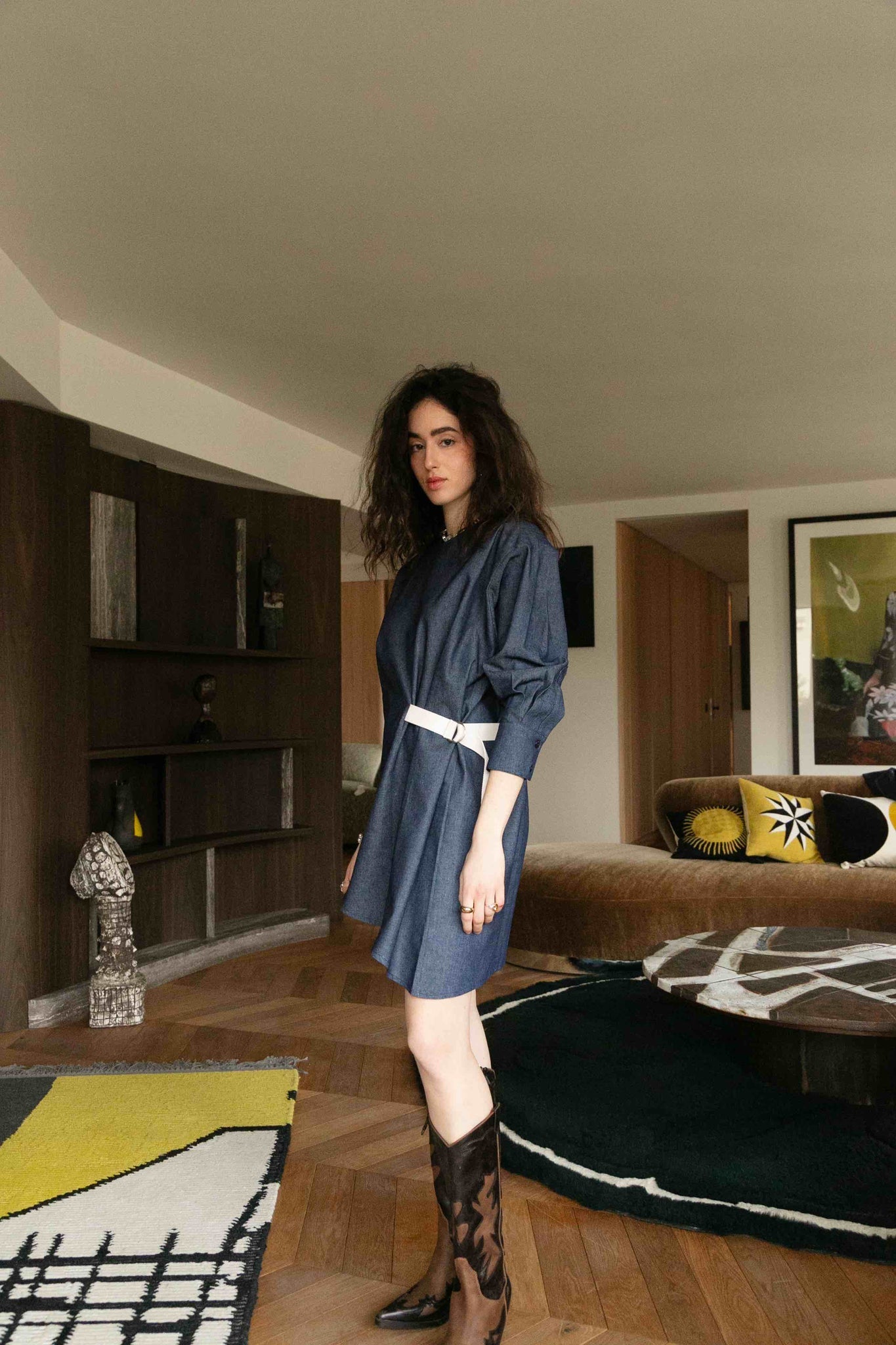 BOBO PARIS Paloma robe manches longues denim coton S/M