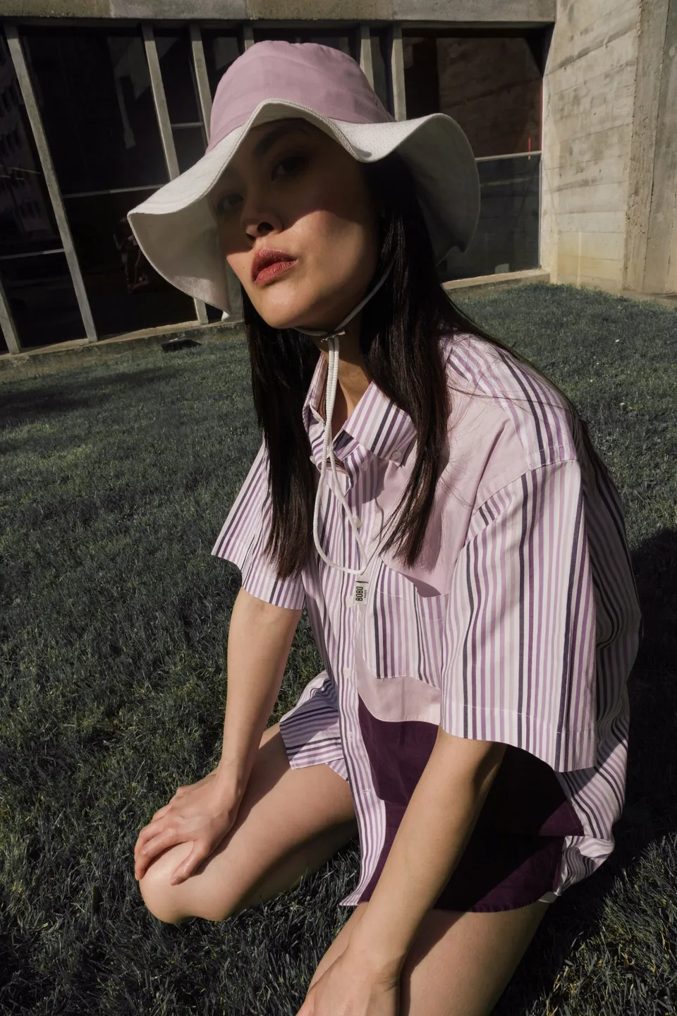 BOBO PARIS Oasis bob coton bicolore Lilas