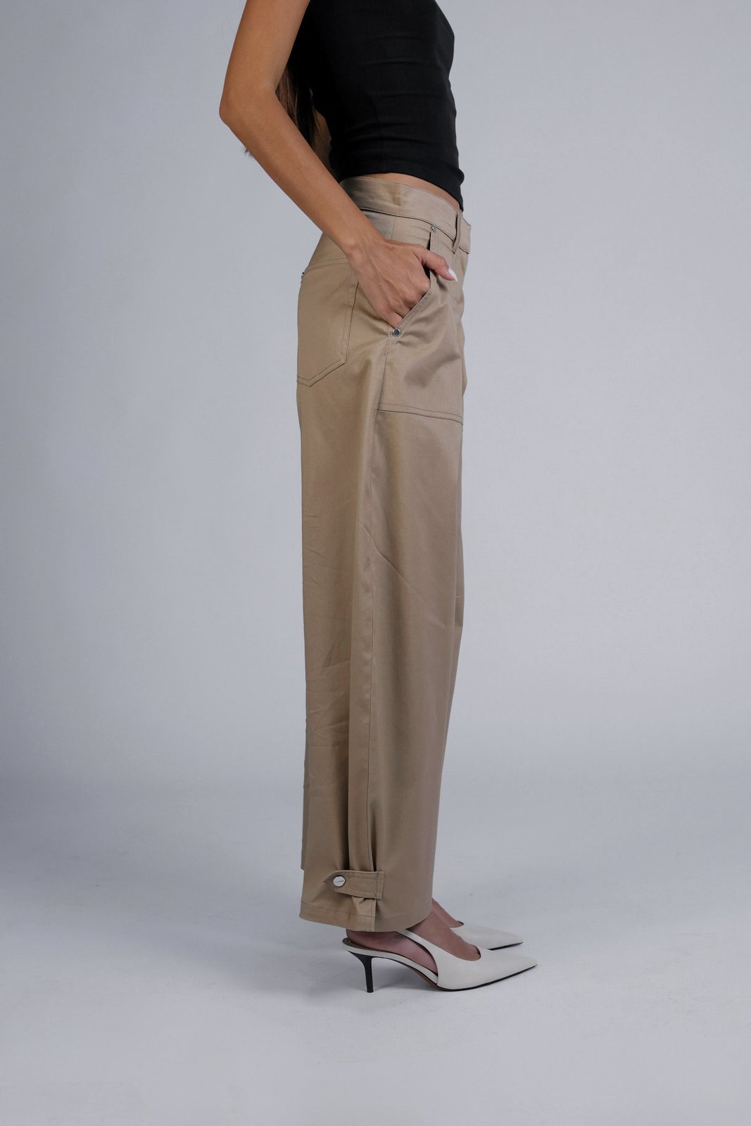 BOBO PARIS Léon pantalon ballon beige coton
