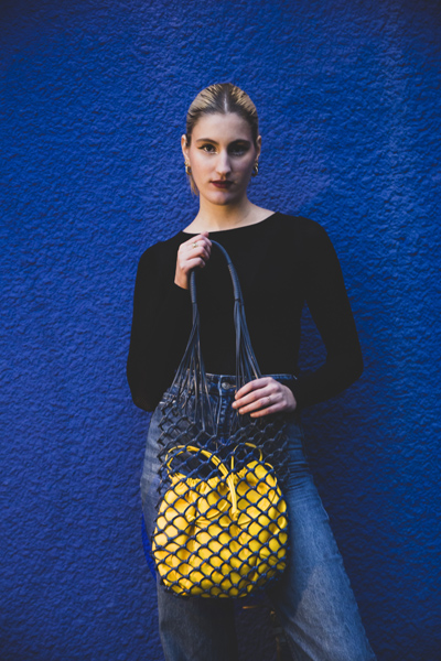 MIARMA Woven Bag sac tressé cuir pochette amovible