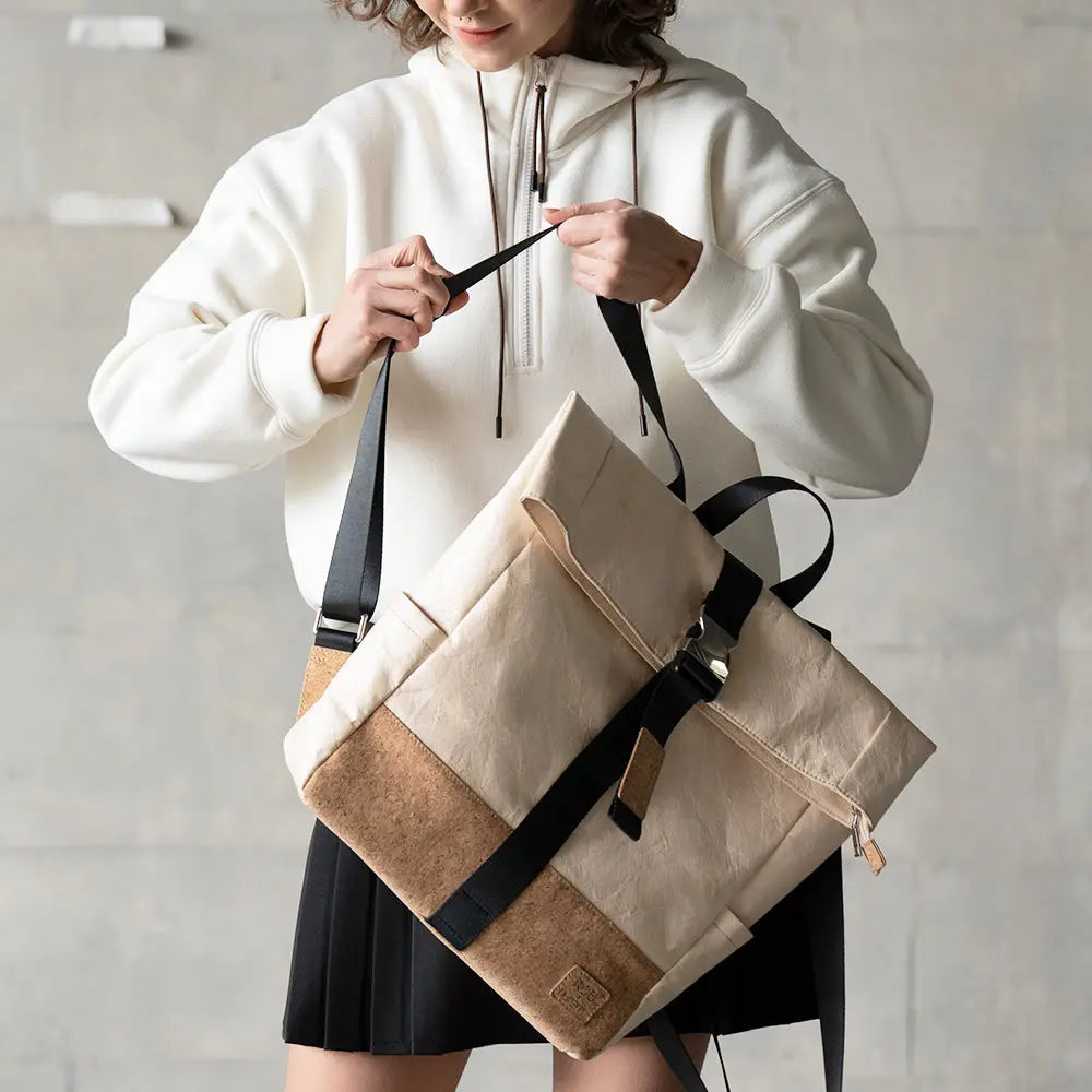 Envirosax EN25103 sac à dos liège extensible beige