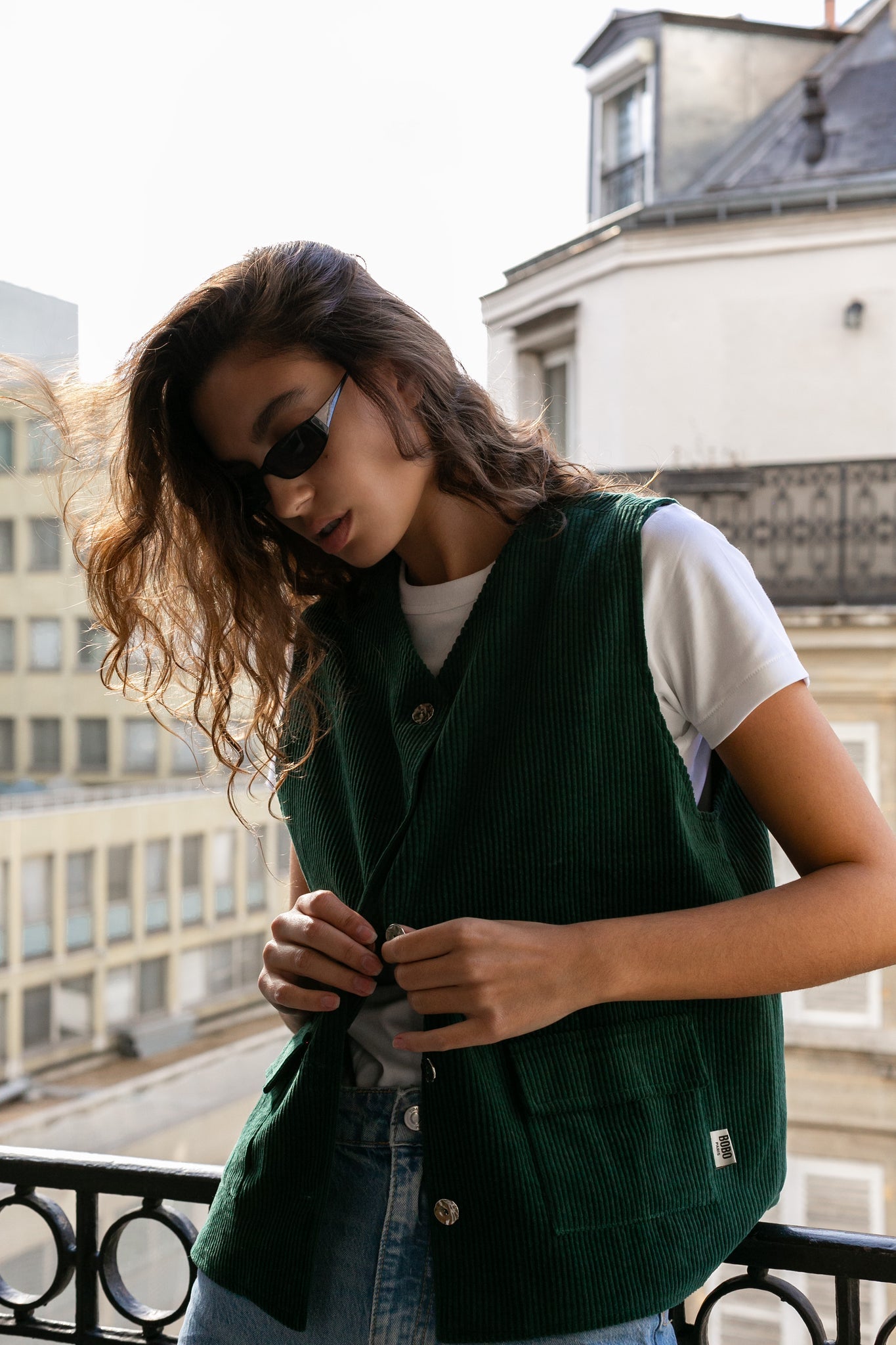 BOBO PARIS Bobby gilet velours côtelé coton upcyclé