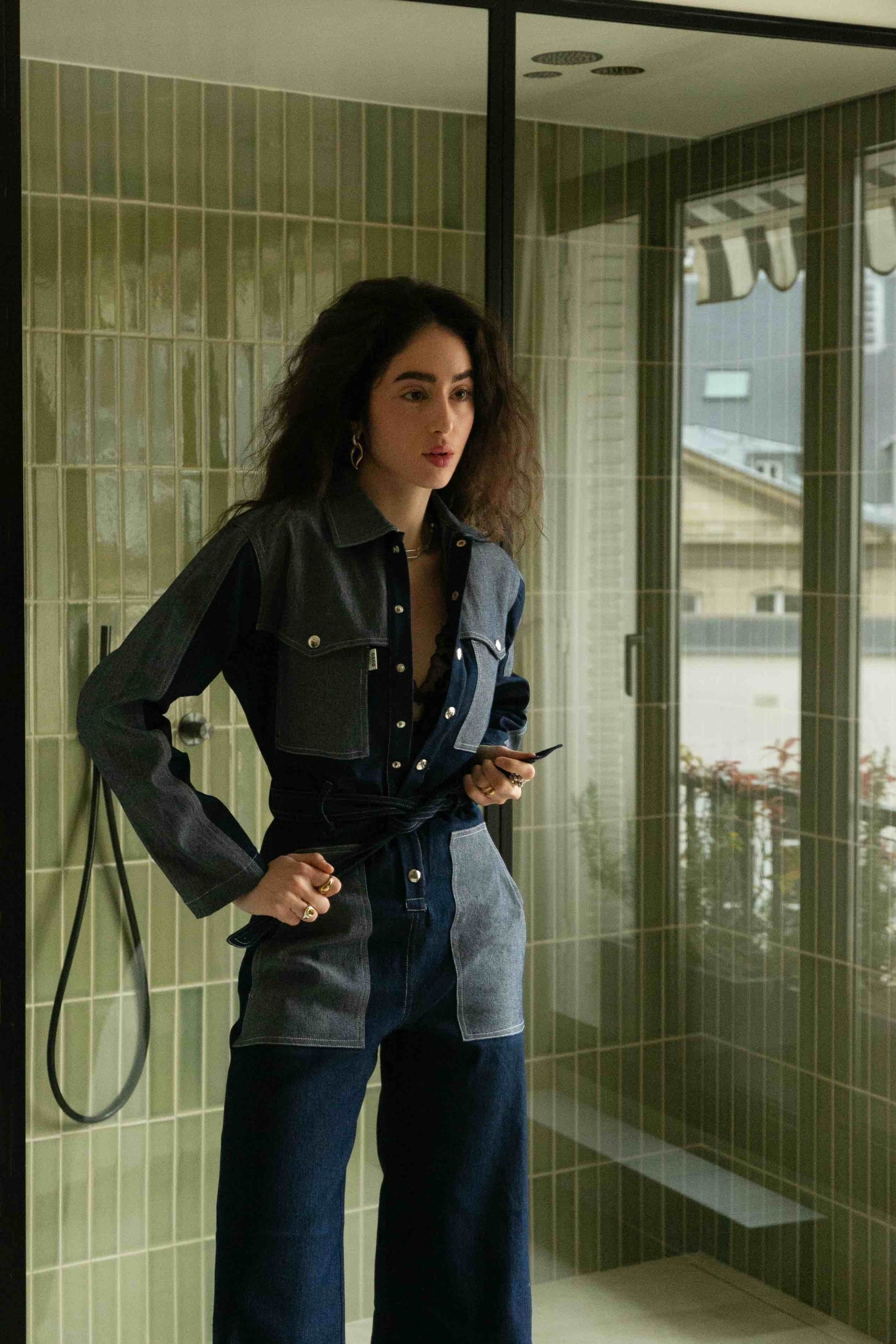 BOBO PARIS Poppy combinaison jean denim brut coton