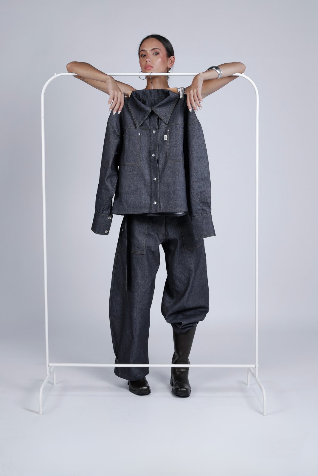 Bobo Paris Léon veste jean cintrée bleue M