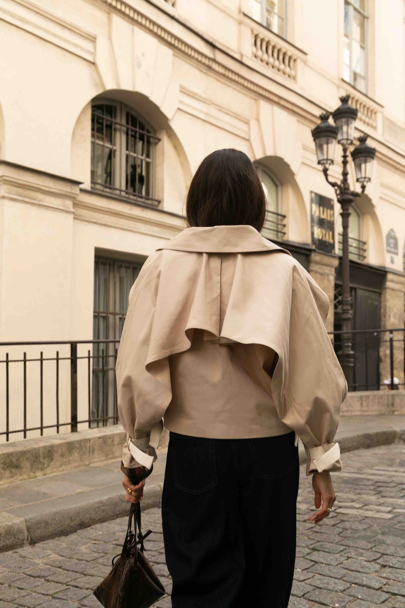 BOBO PARIS Anita trench court beige coton croisé