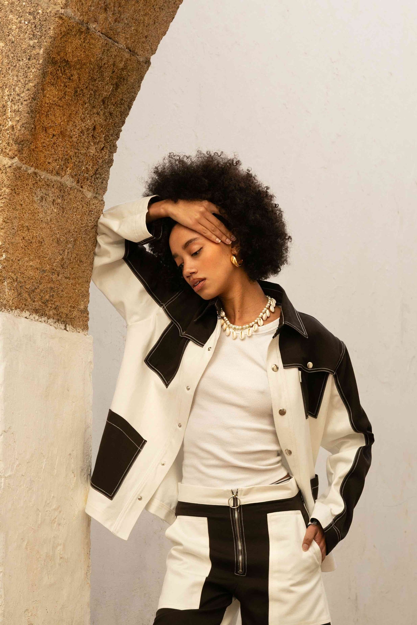 BOBO PARIS Gauthier veste en jean marron coton unisexe