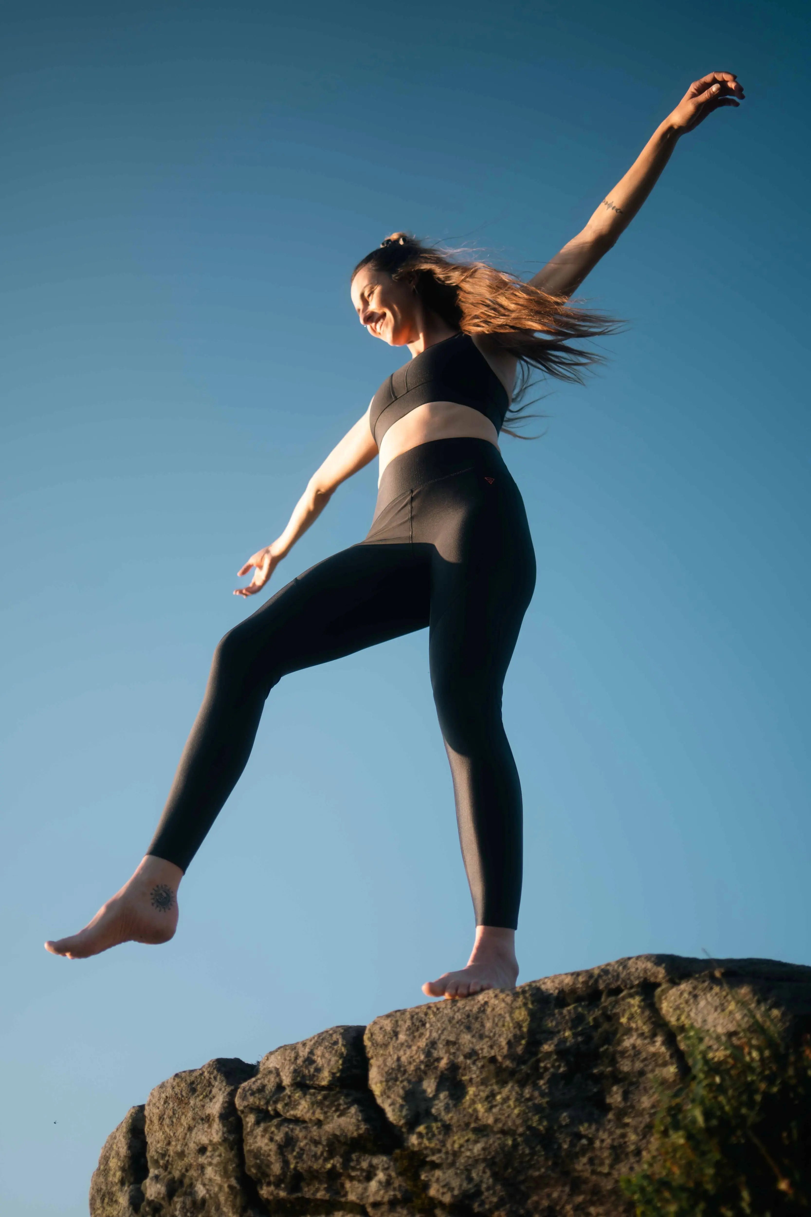 GAYASKIN Orion Legging Sport Noir Bi-Matiere Confort