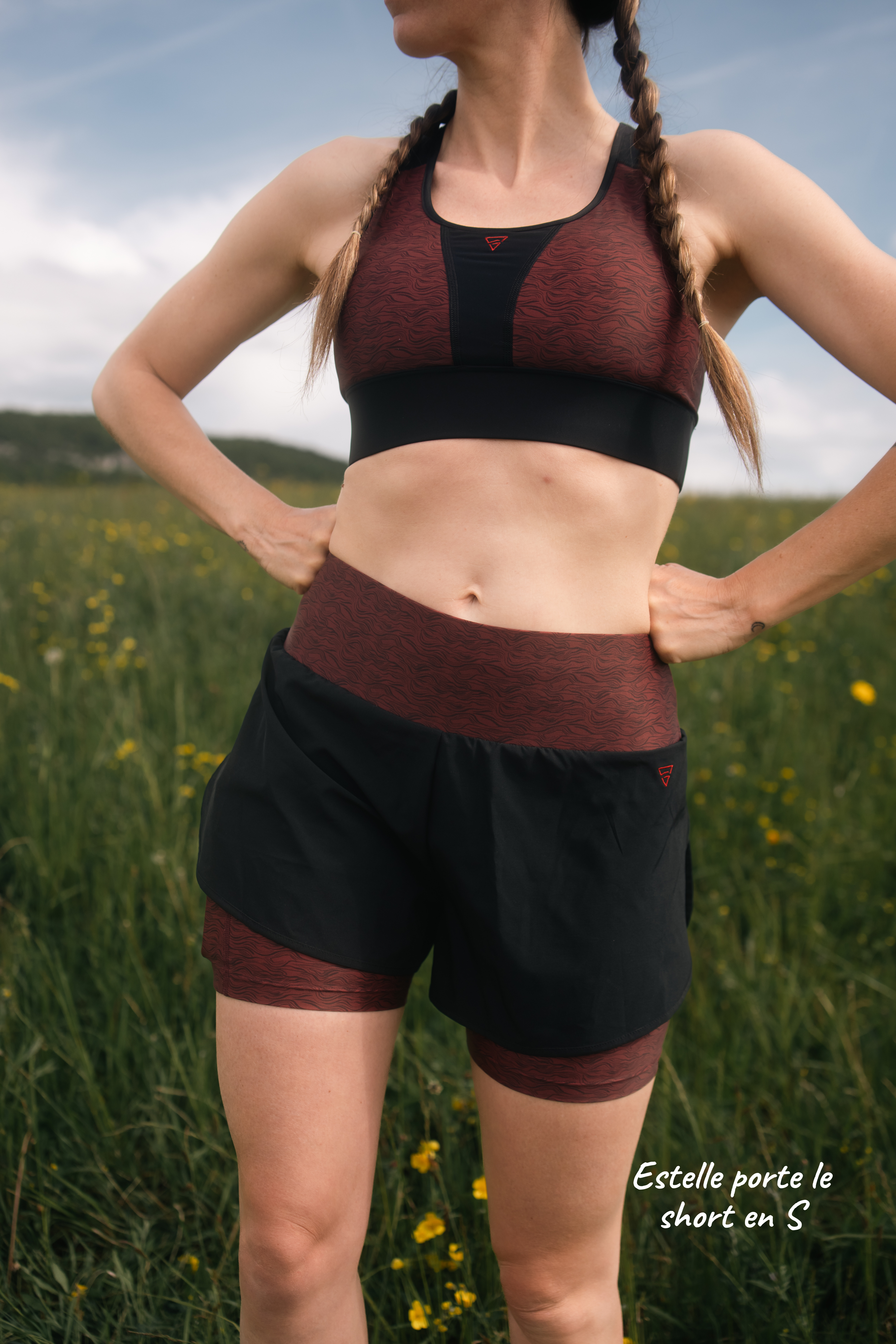 GAYASKIN Vibrations short running 2 en 1 taille haute