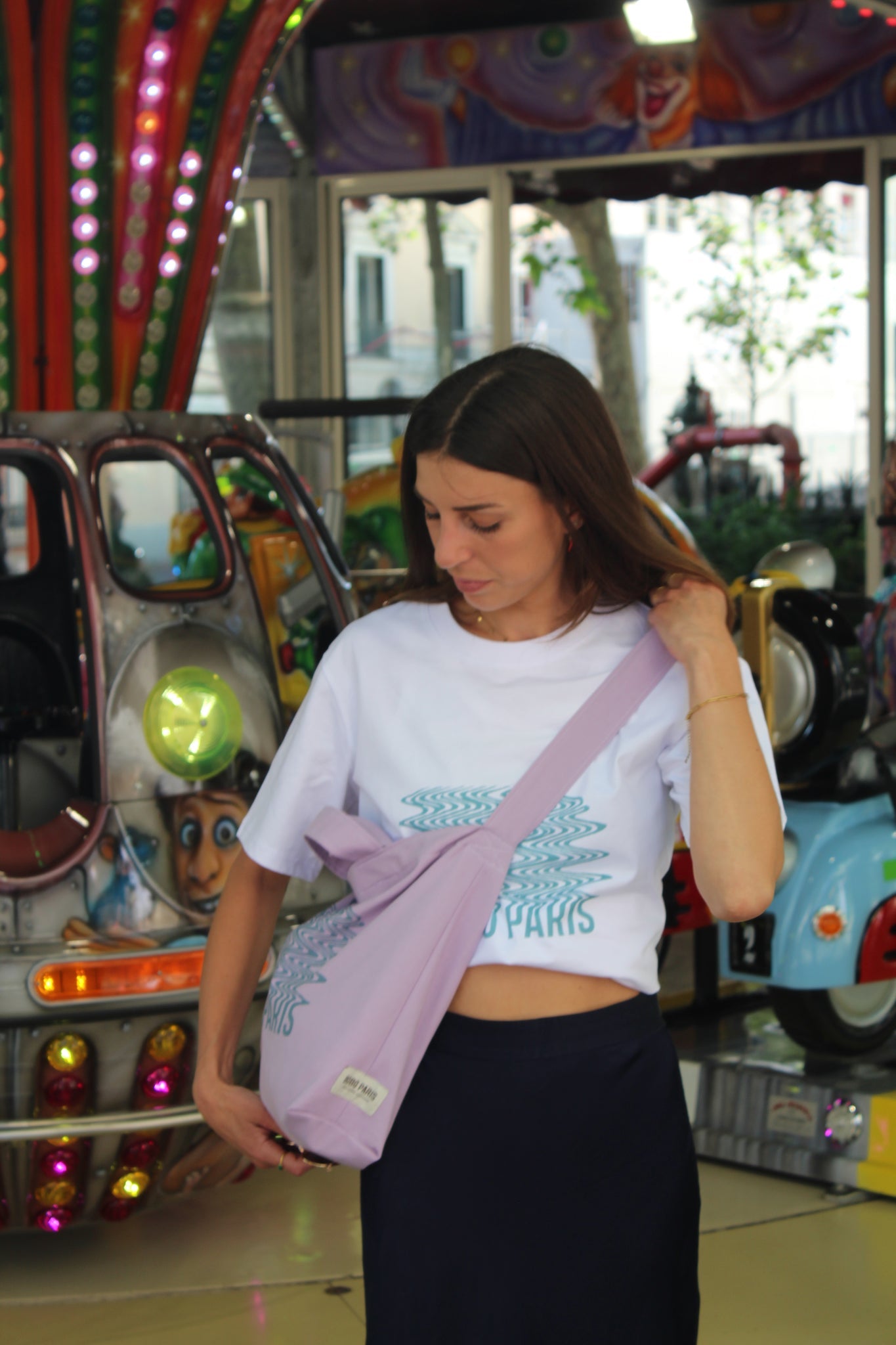 BOBO PARIS Bobo sac lilas coton épais ordinateur
