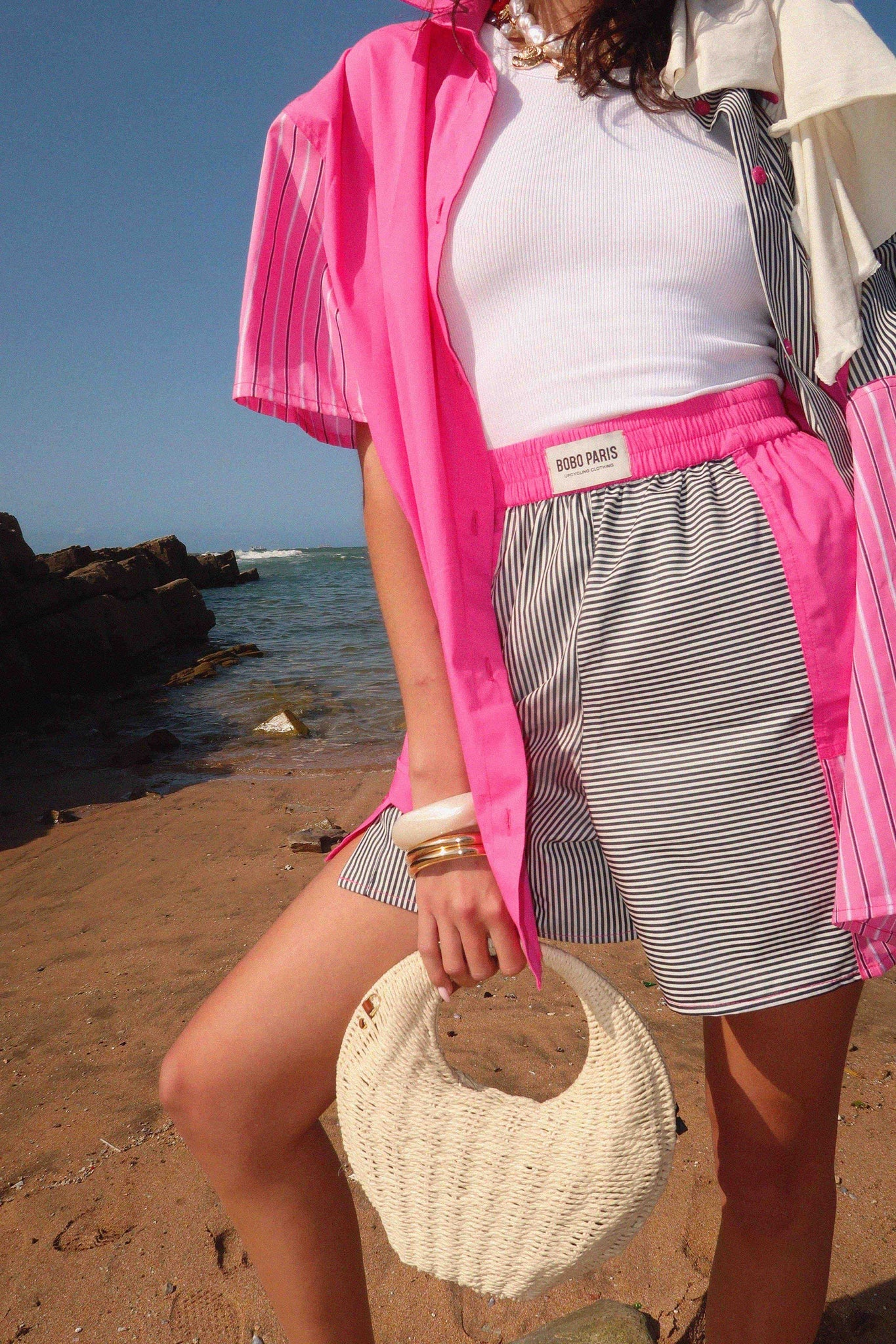 BOBO PARIS Naya Short Patchwork Rose 100% coton