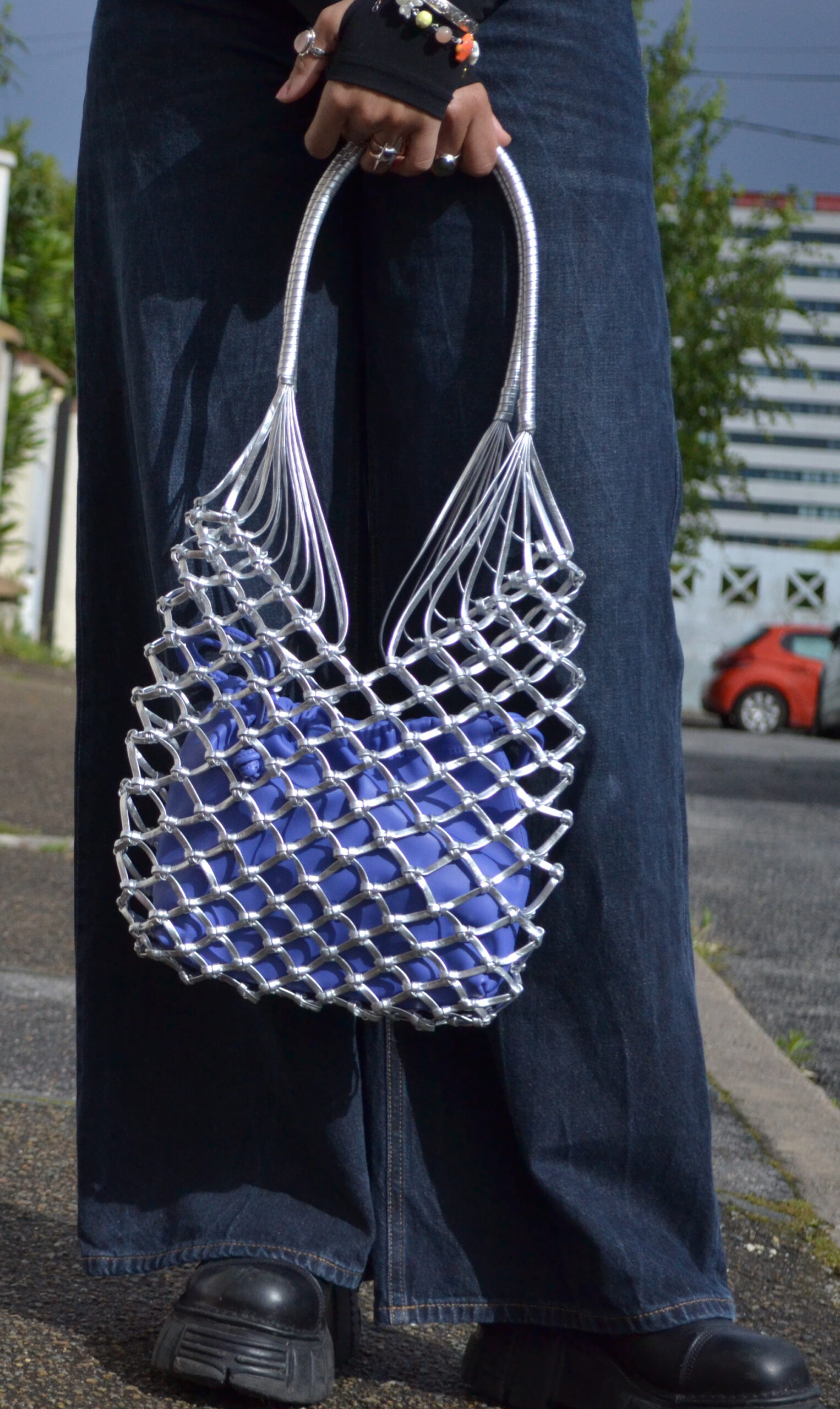 MIARMA Woven Bag Storm sac tressé cuir pochette amovible