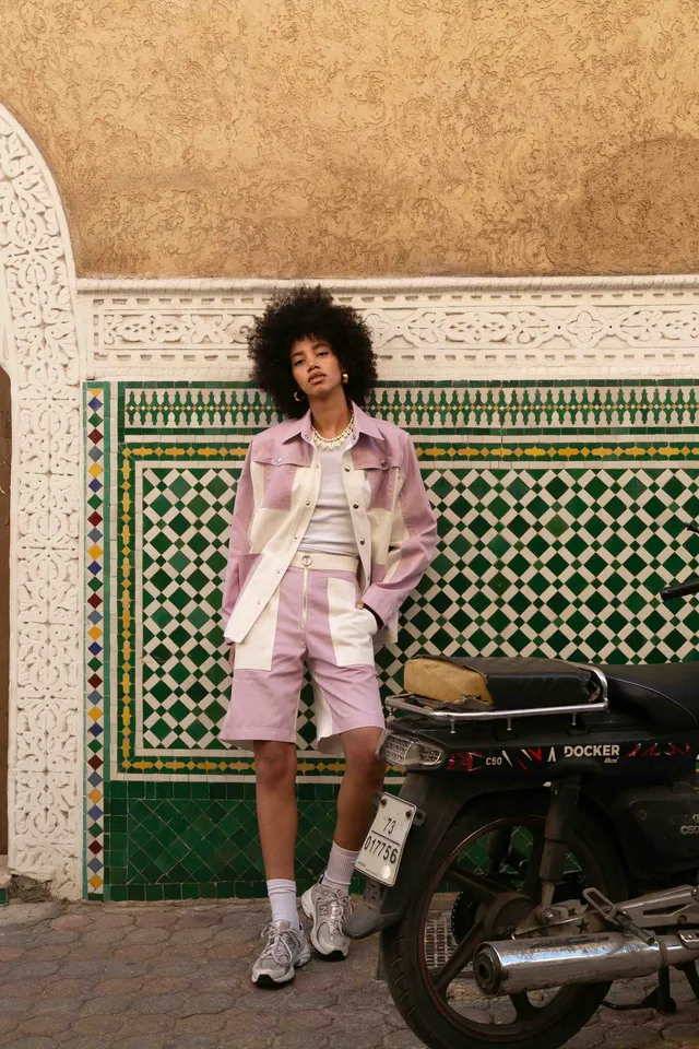 BOBO PARIS Gauthier veste en jean lilas coton unisexe