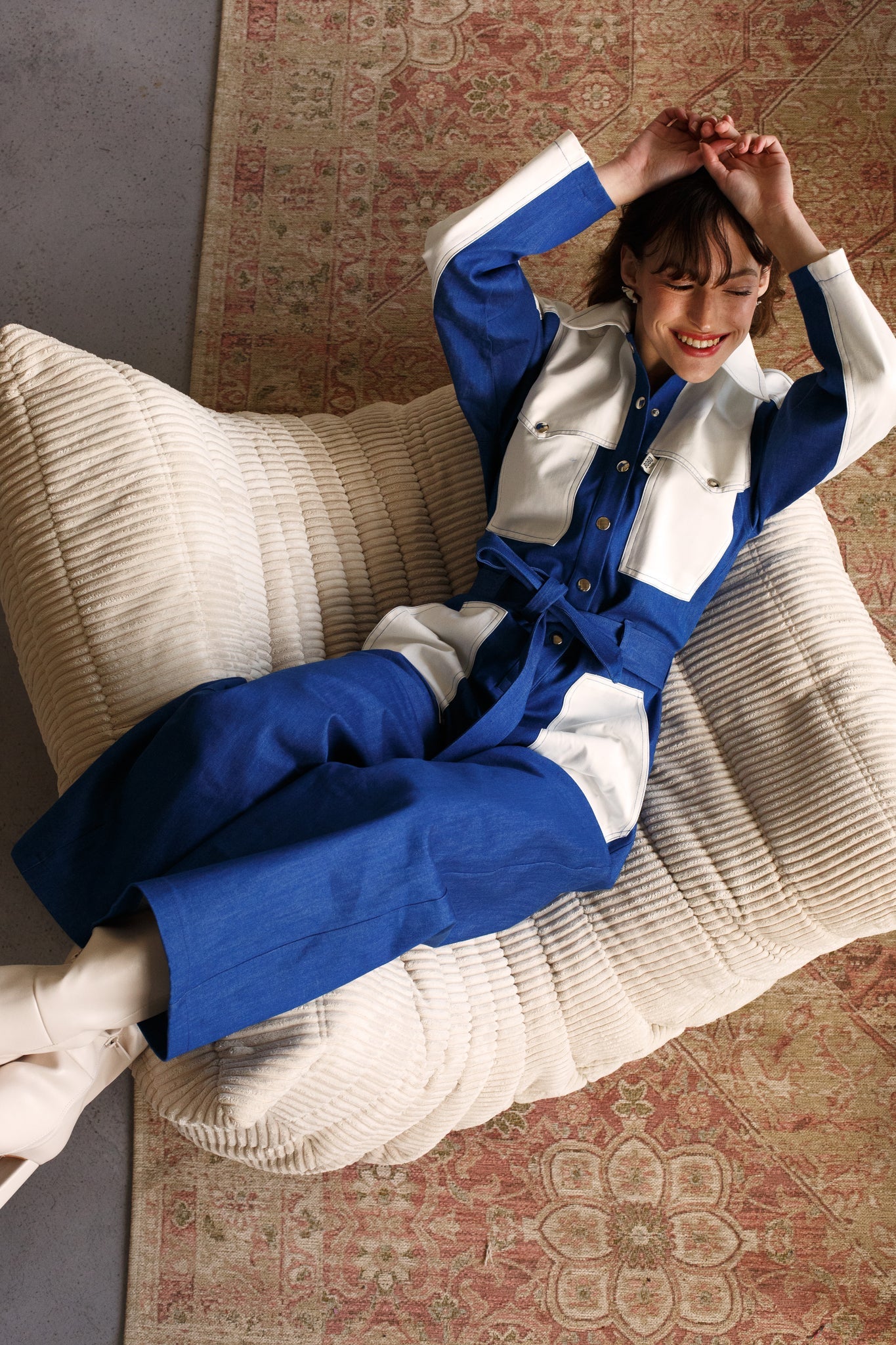 BOBO PARIS Suzie Combinaison Jean Bleu 100% coton