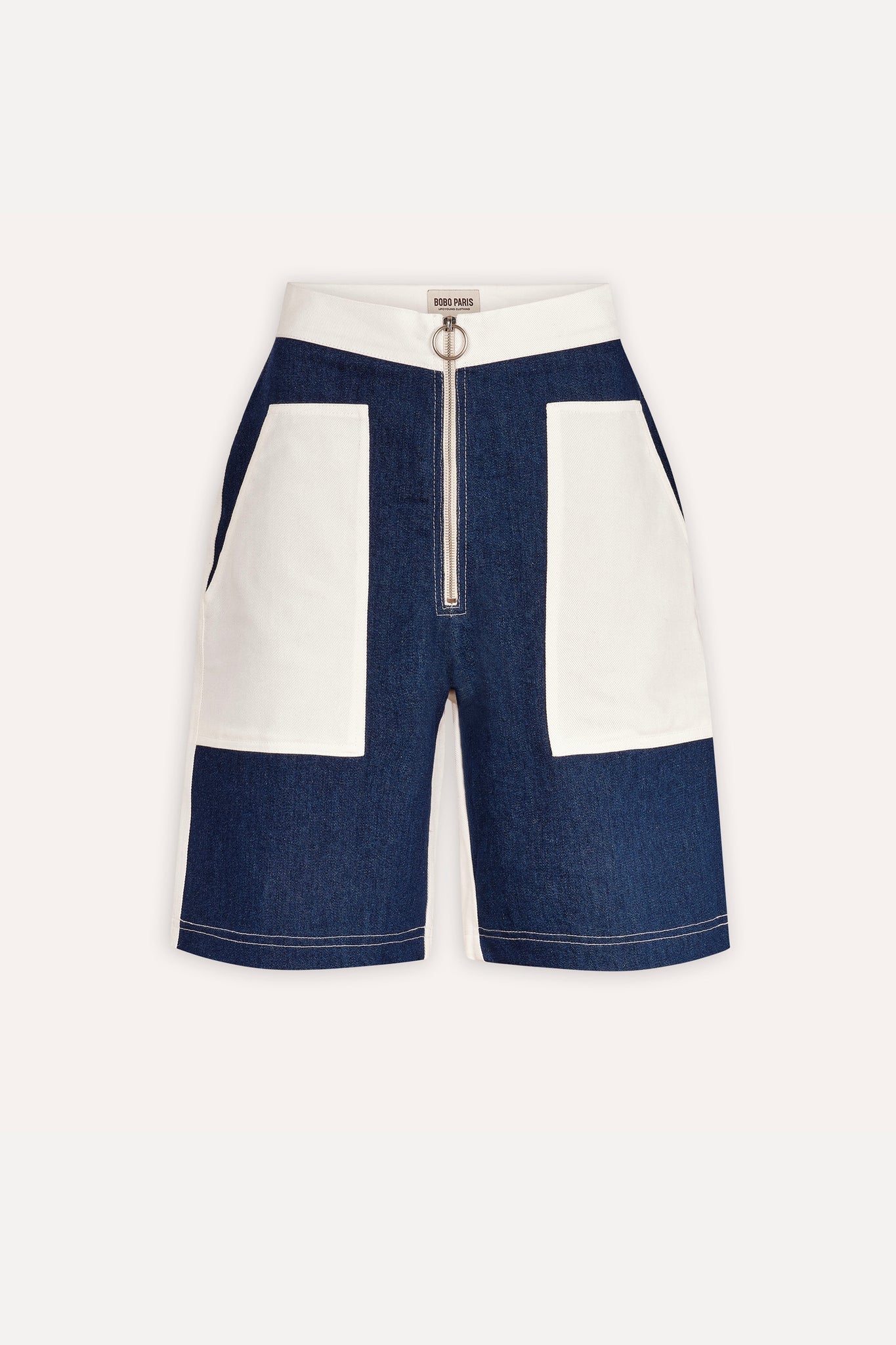 BOBO PARIS Anfa Bermuda Jean Bleu 100% coton