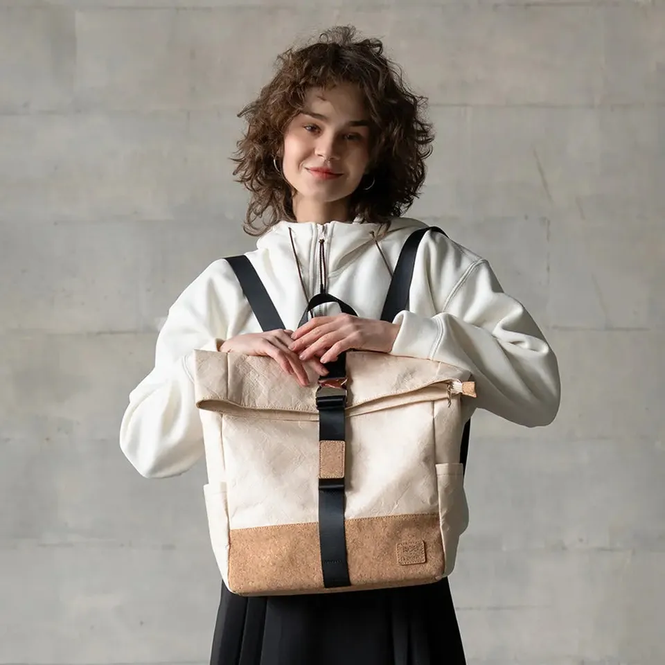 Envirosax EN25103 sac à dos liège extensible beige