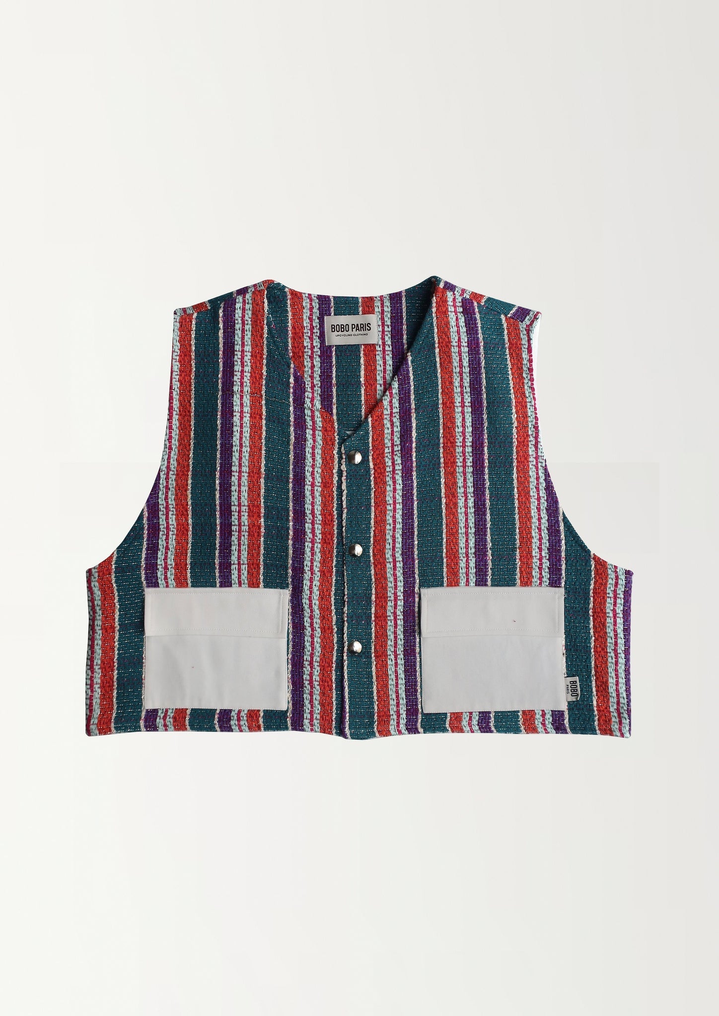 BOBO PARIS Véra Gilet Tweed Crop 100% coton