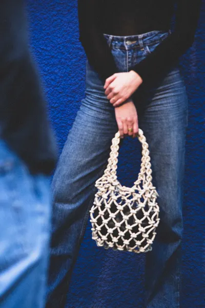 MIARMA Rope Basket sac cuir tressé main recyclé