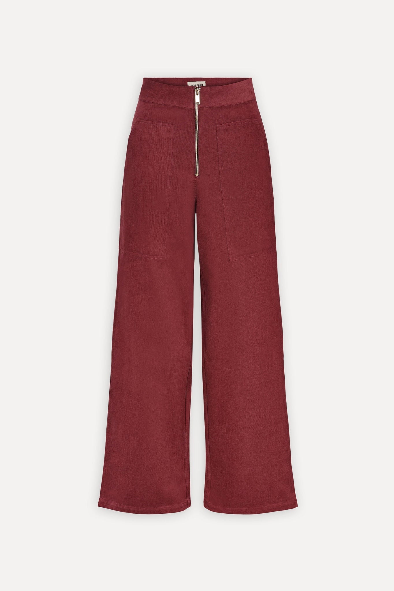 BOBO PARIS Ivy pantalon taille haute bordeaux M