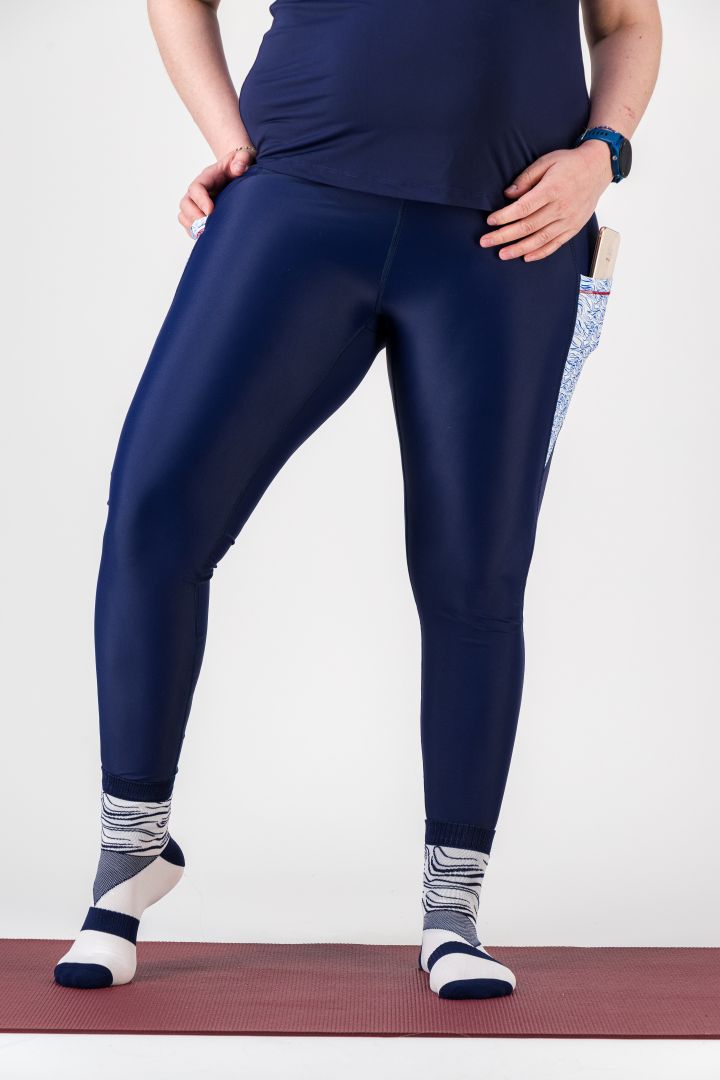 Gayaskin Vagues chaussettes sport femme mi-hautes respirantes
