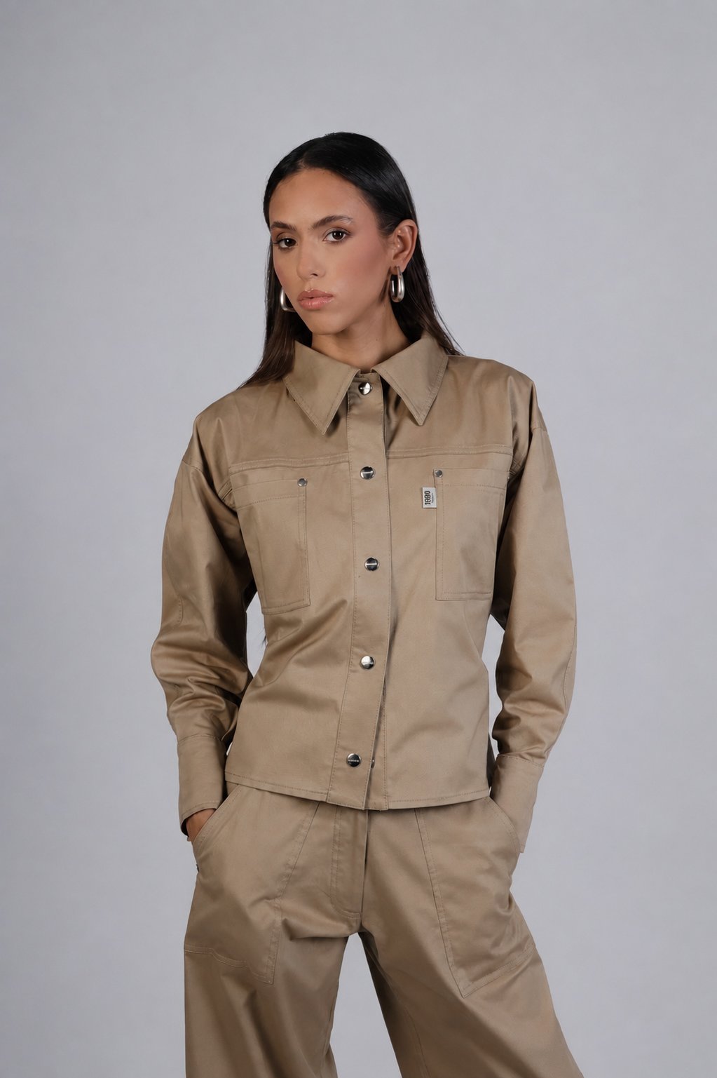 BOBO PARIS Léon veste cintrée beige coton taille M