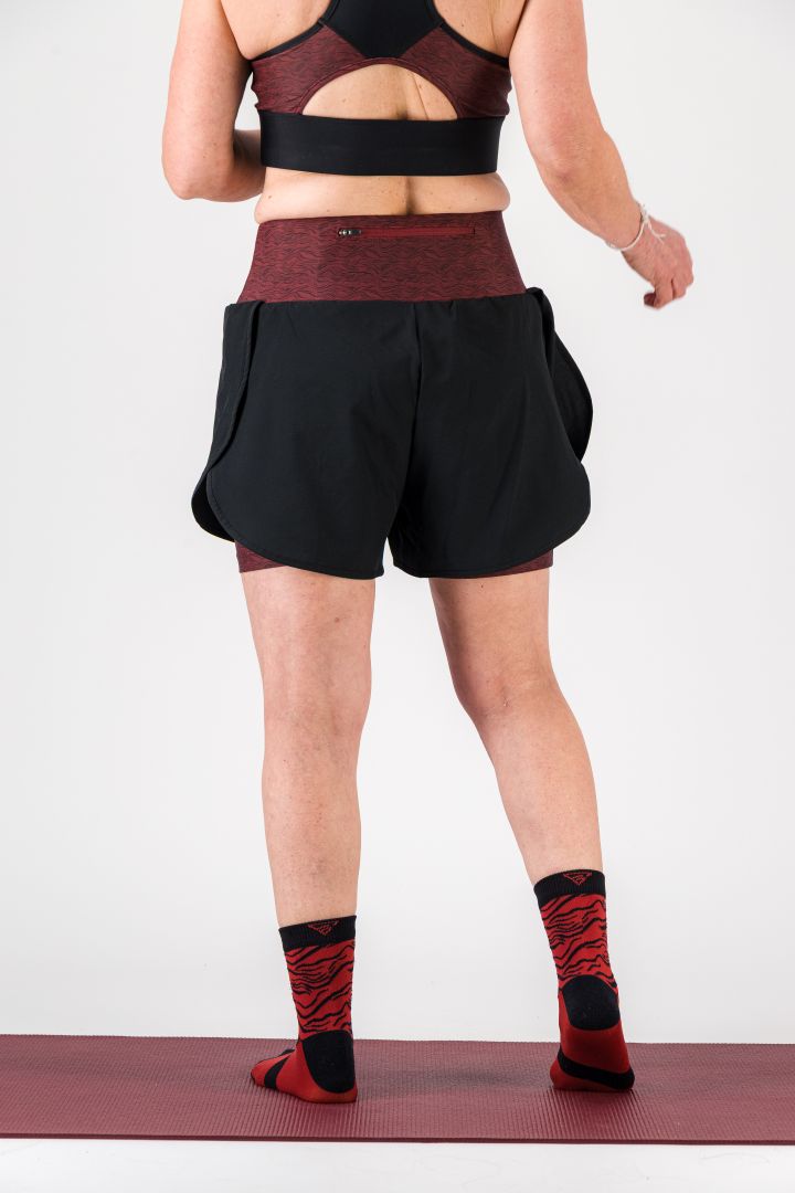 Gayaskin Vibrations chaussettes sport rouge mi-hautes