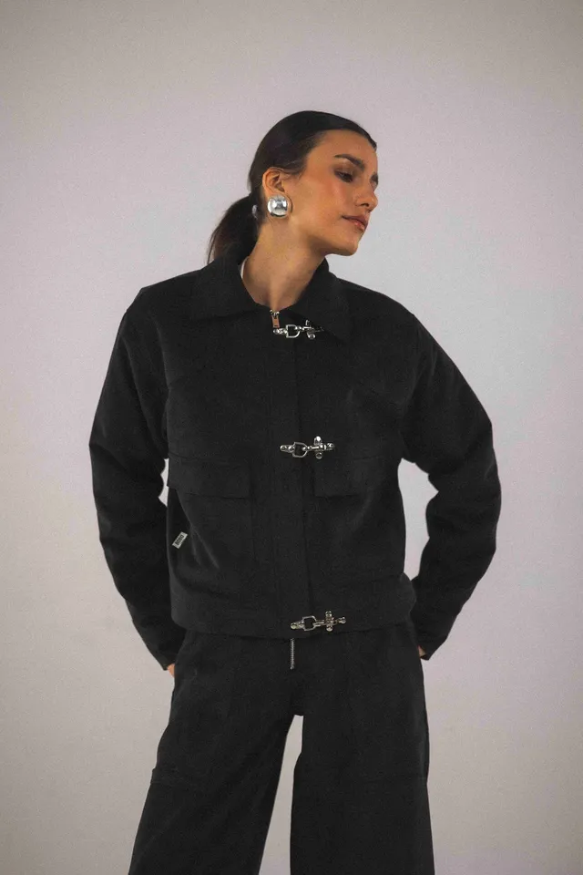 BOBO PARIS Adam blouson court noir matelassé unisexe