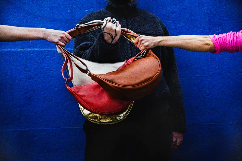MIARMA Banana ZIP sac cuir recyclé bandoulière