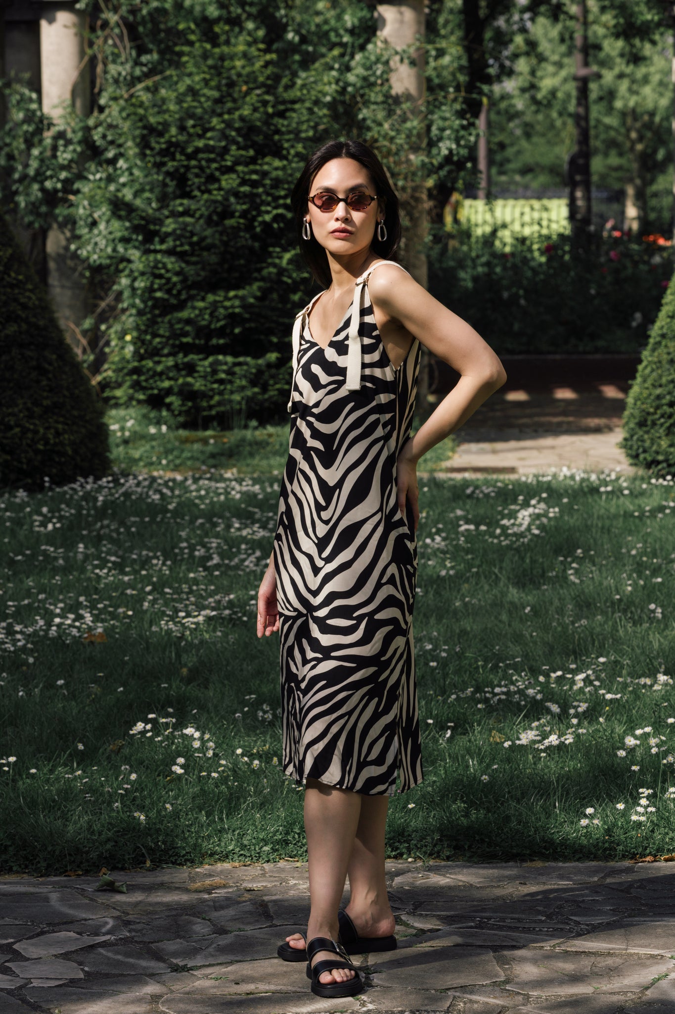 BOBO PARIS Janna robe longue bretelles viscose 7/8