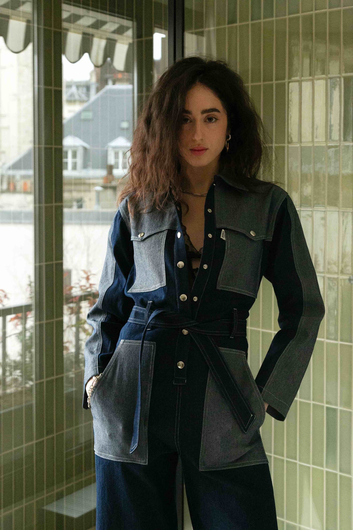 BOBO PARIS Poppy combinaison jean denim brut coton