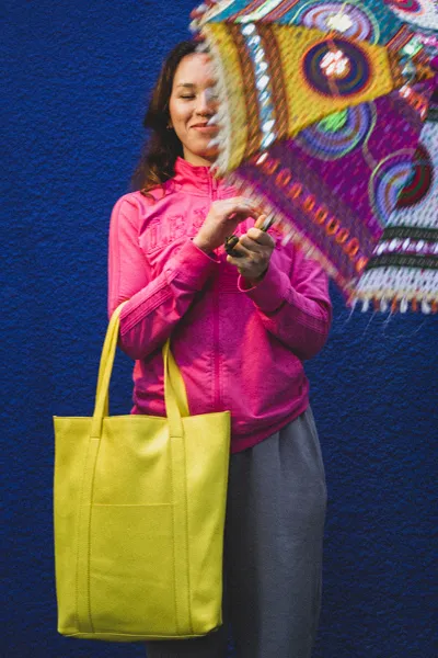 MIARMA Cabas sac cabas cuir poche zip leftovers