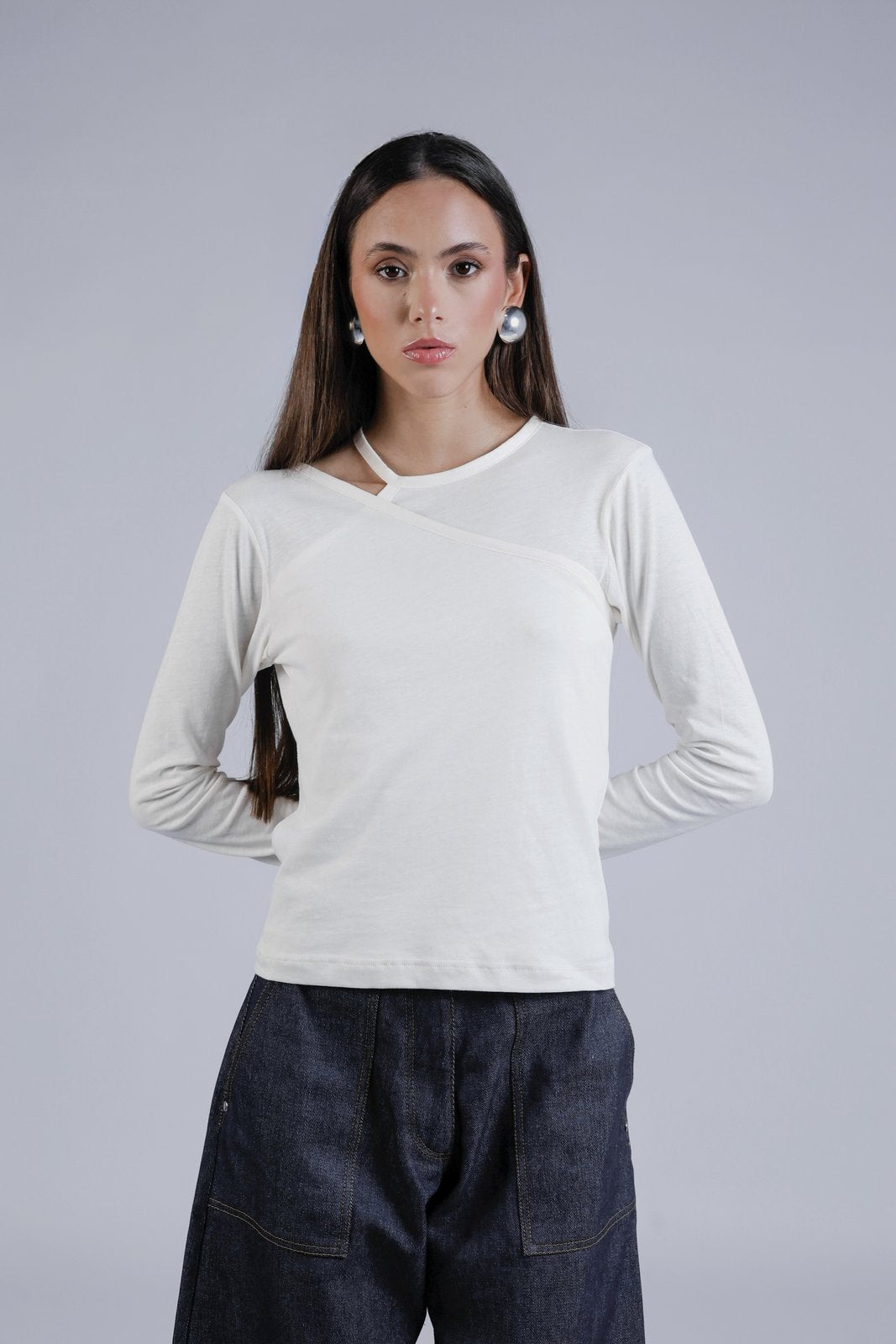 BOBO PARIS Louise duo tops asymétriques blanc coton