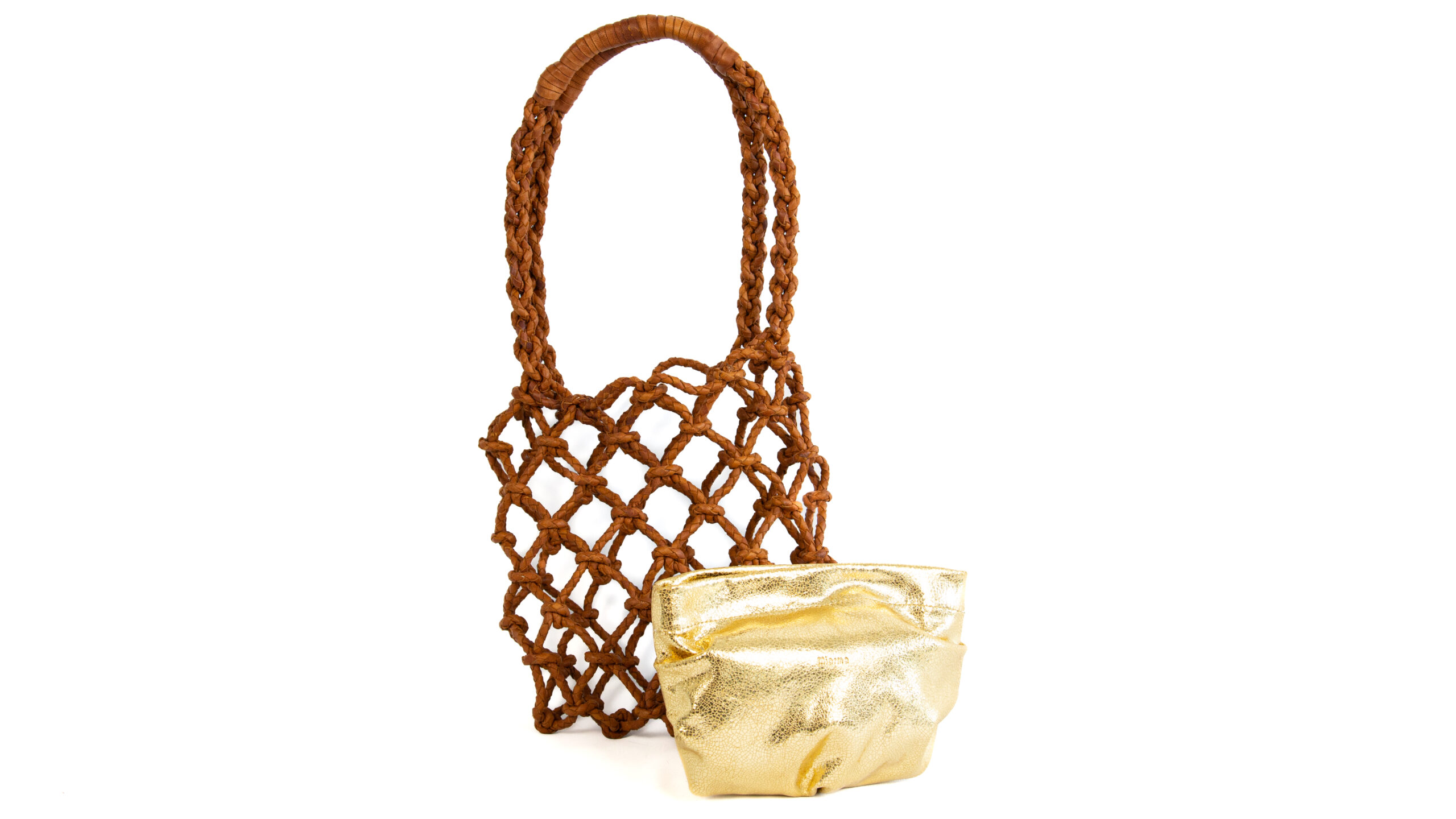MIARMA Rope Basket sac cuir tressé main recyclé