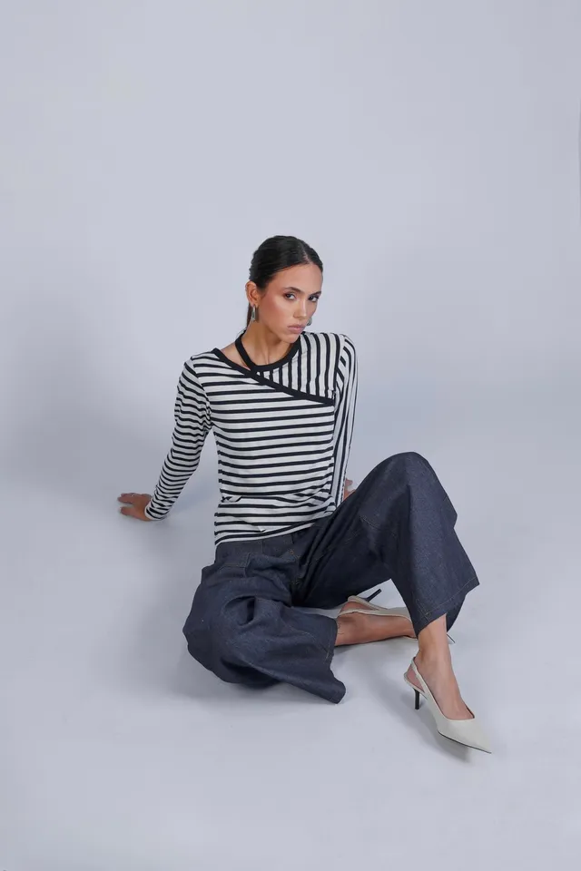 Bobo Paris Les Hauts duo tops Louise asymétriques blanc XS