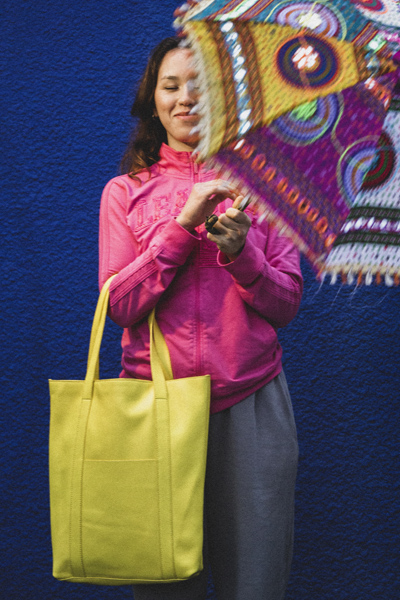 MIARMA Cabas sac cabas cuir poche zip leftovers