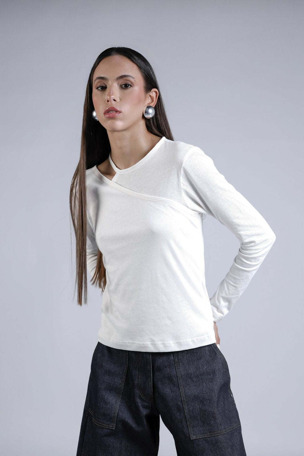 BOBO PARIS Louise duo tops asymétriques blanc coton