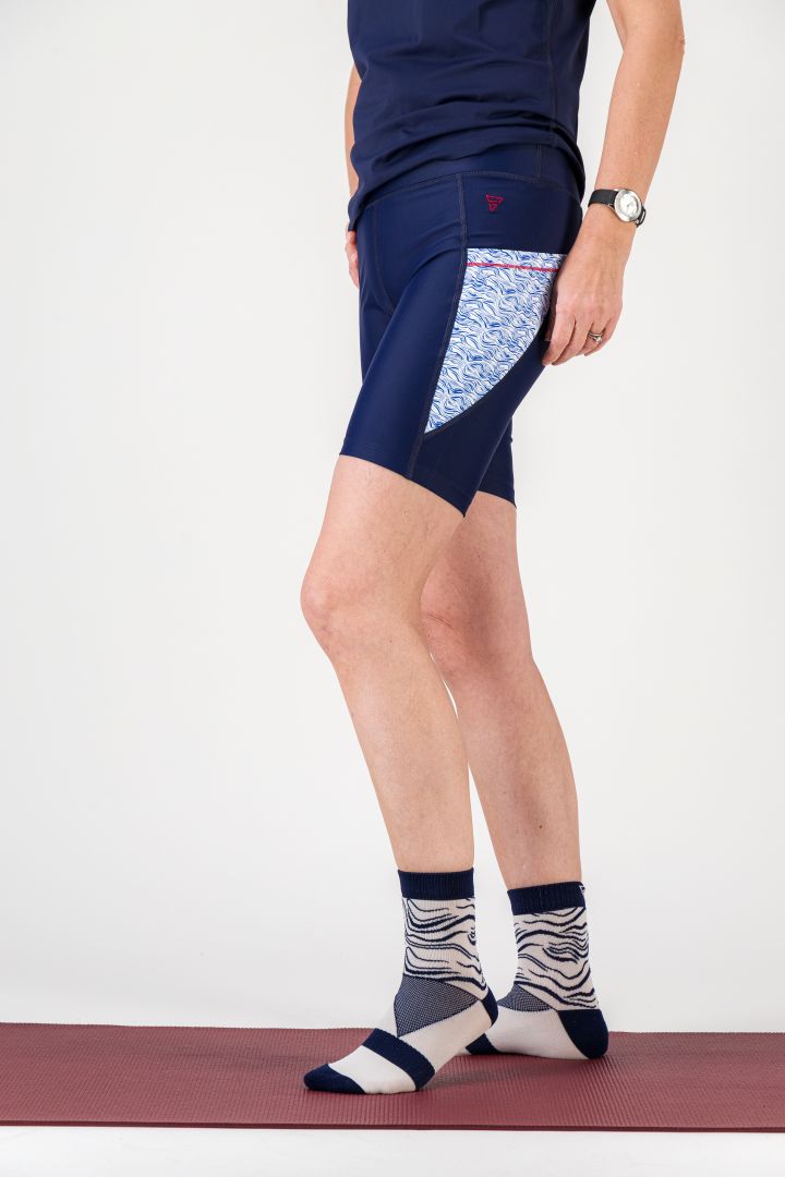 Gayaskin Vagues chaussettes sport femme mi-hautes respirantes