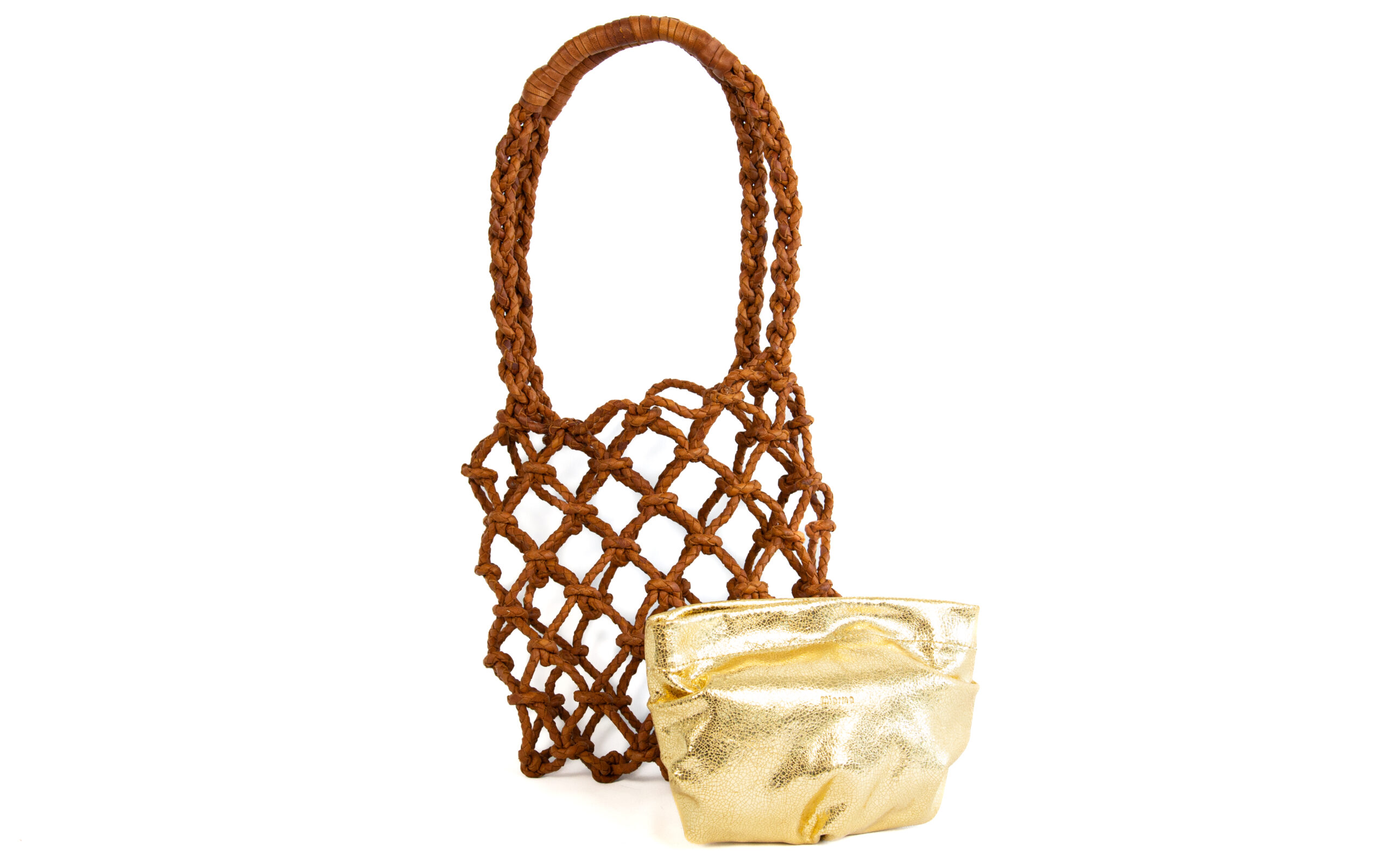 MIARMA Rope Basket sac cuir tressé main recyclé