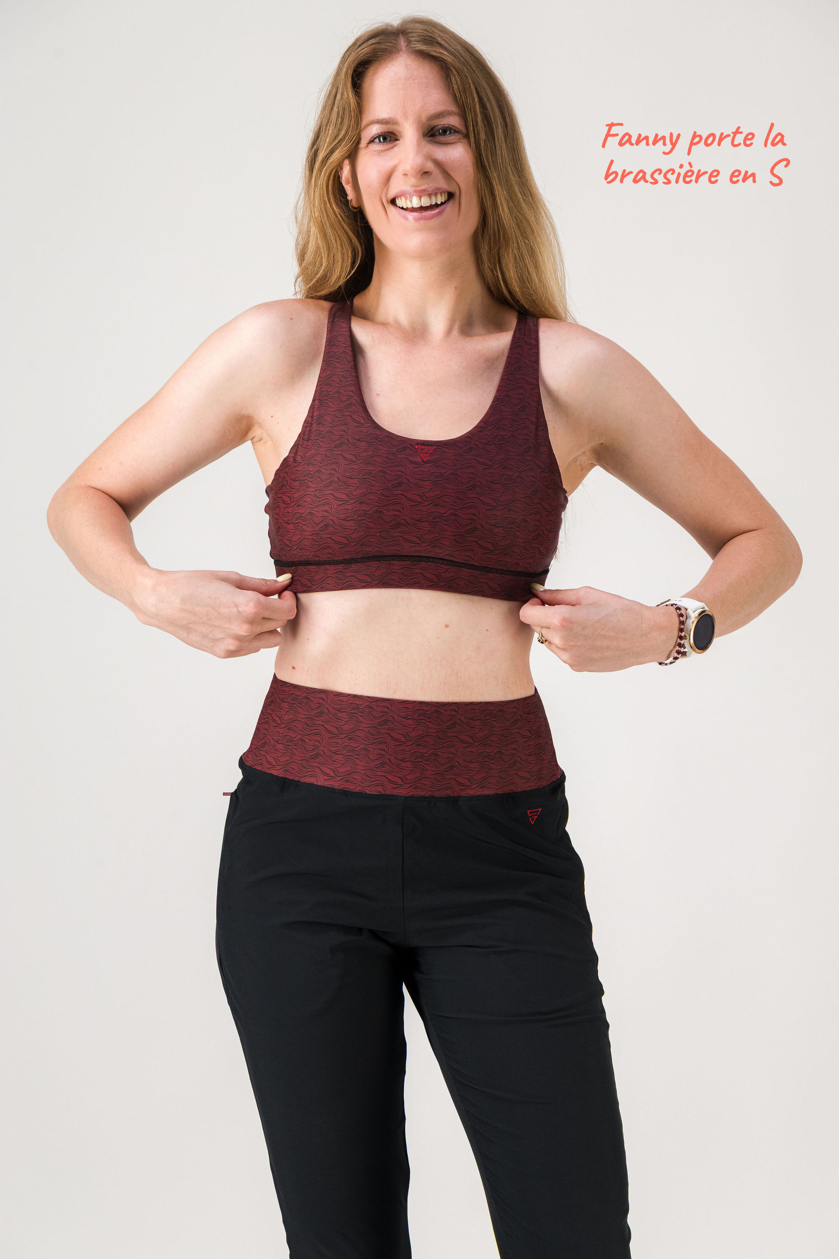 GAYASKIN Vibrations brassière sport bordeaux maintien modéré
