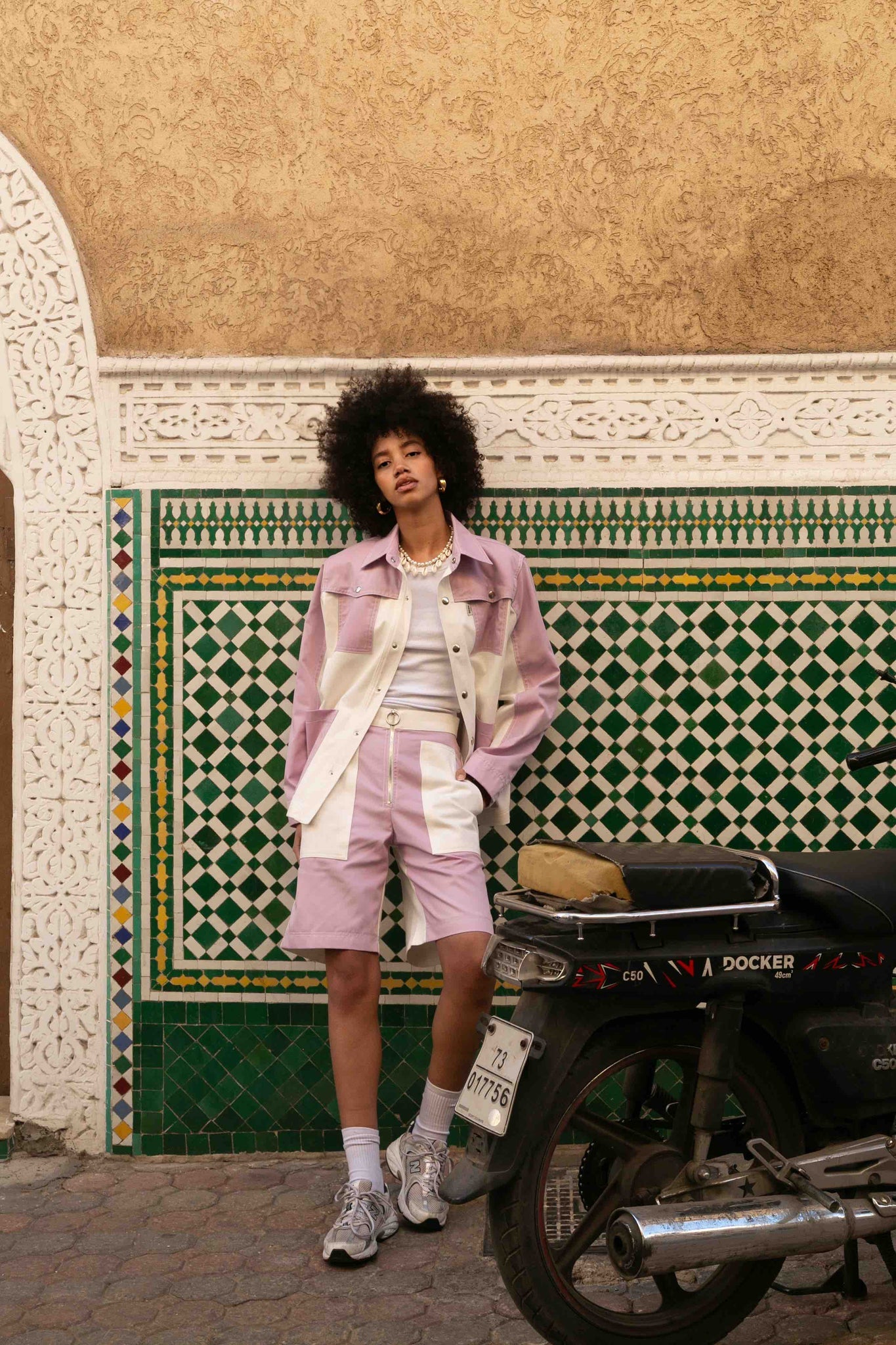 BOBO PARIS Gauthier veste en jean lilas coton unisexe
