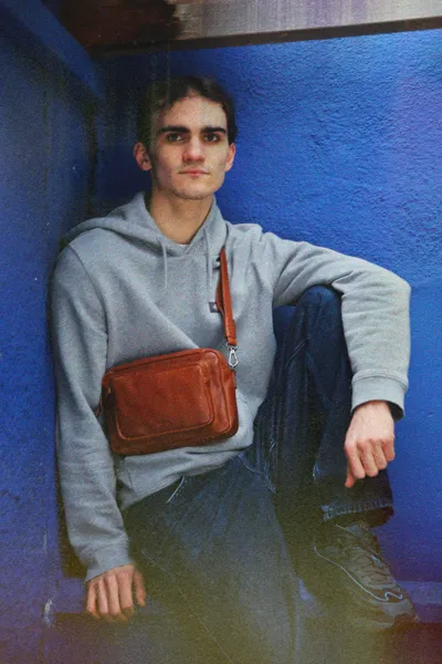 MIARMA Sacs Camera Bag M sac cuir bandoulière double