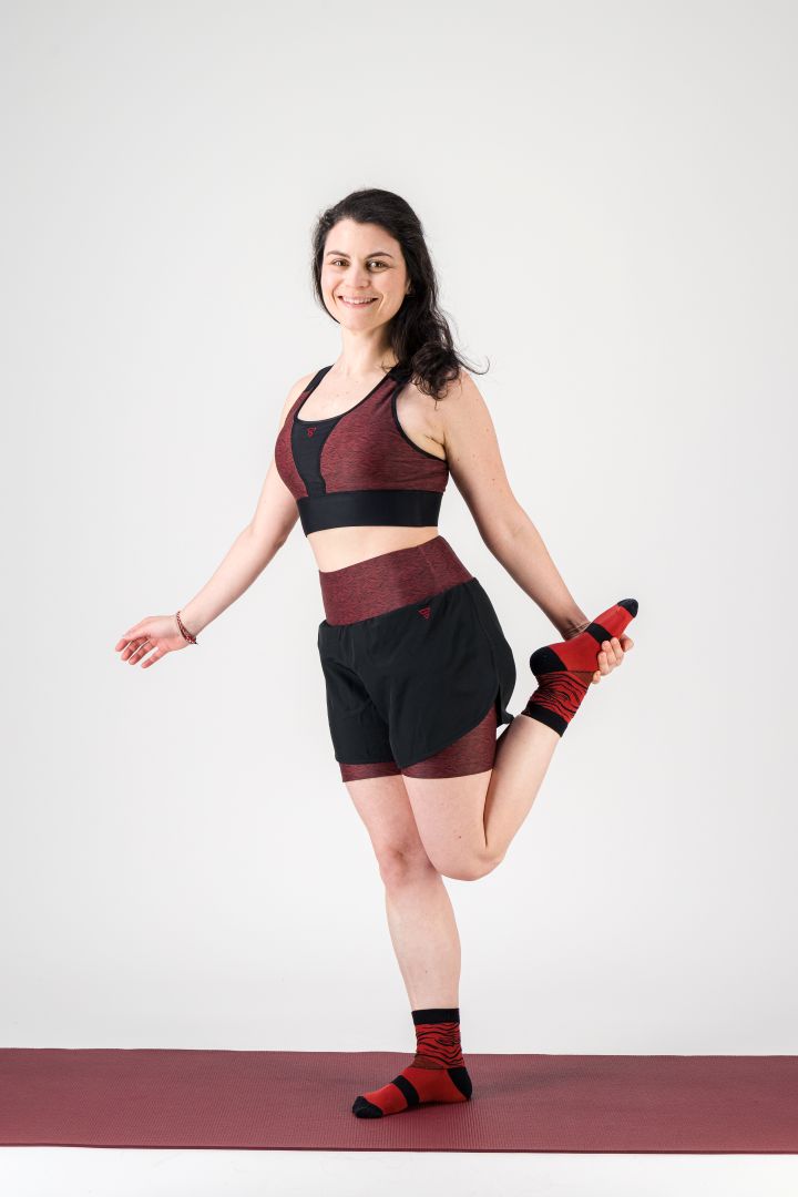 Gayaskin Vibrations chaussettes sport rouge mi-hautes