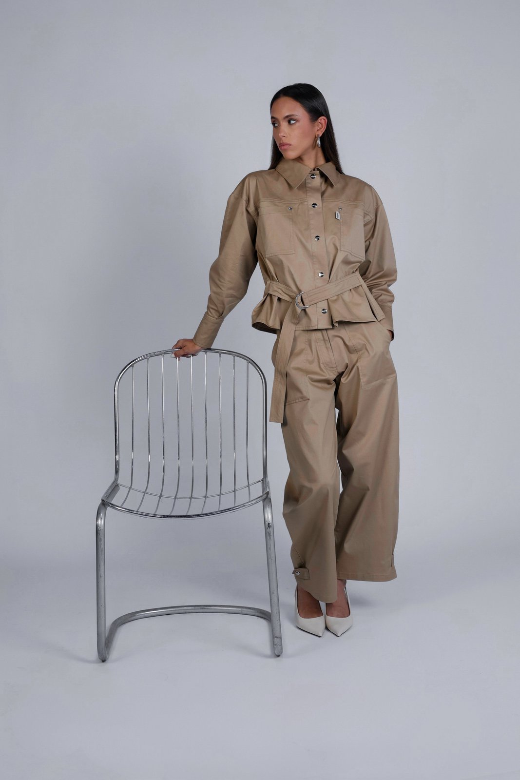 BOBO PARIS Léon veste cintrée beige coton taille M