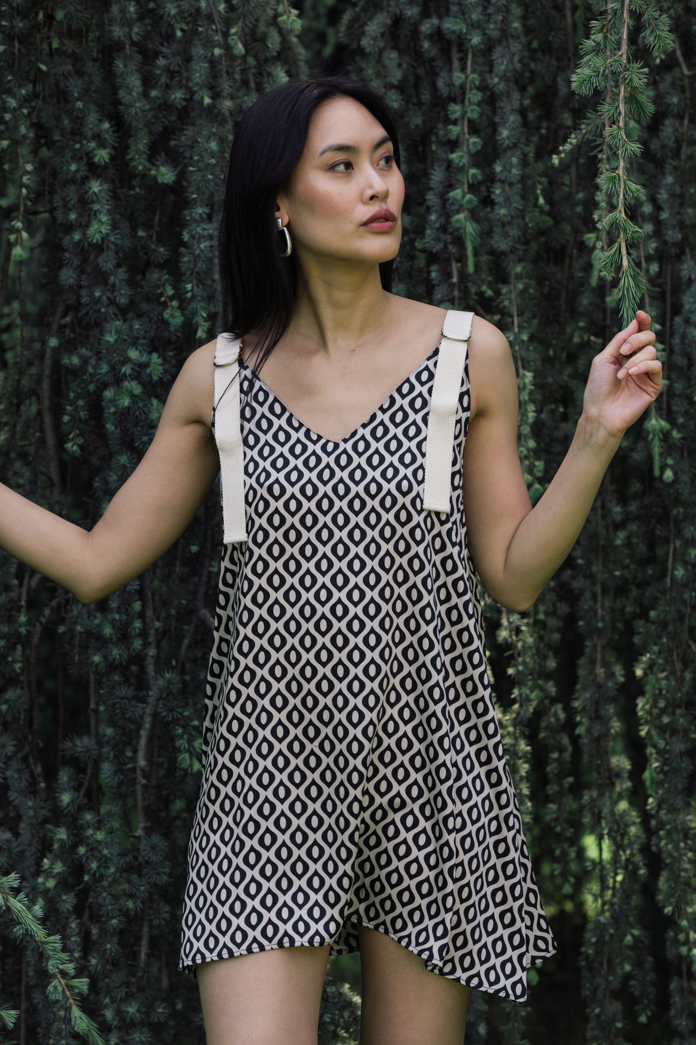 BOBO PARIS Louna robe courte chasuble viscose upcyclée